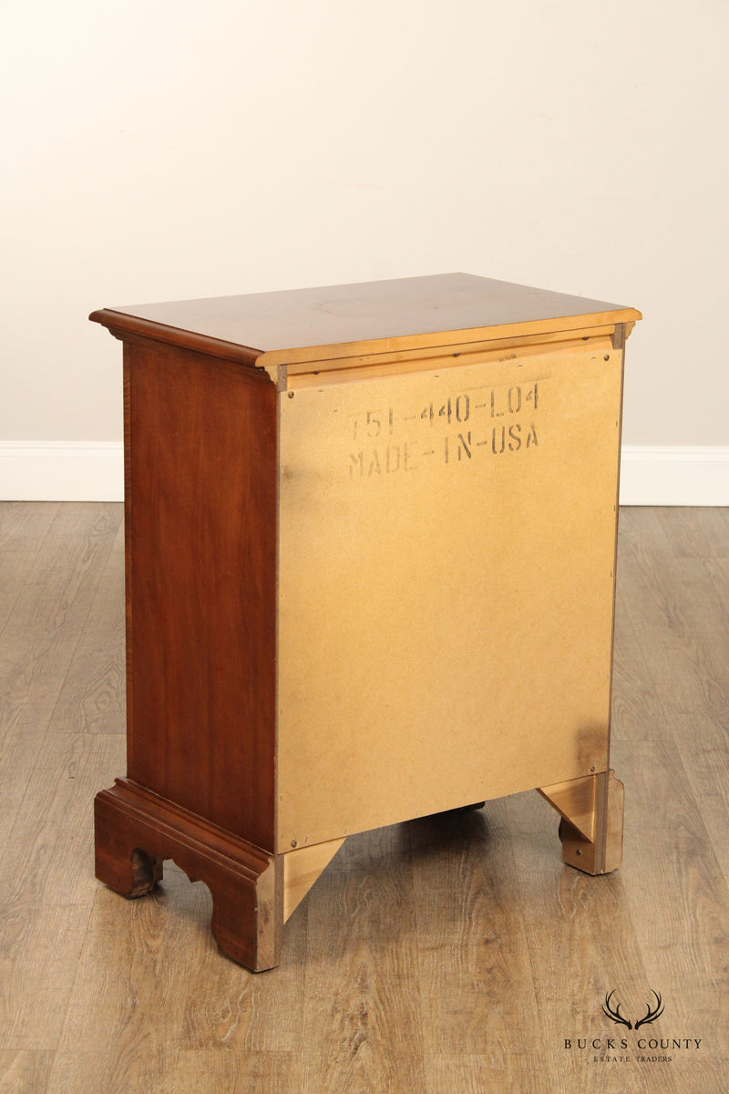 American Drew Chippendale Style Cherry Bedside Chest Nightstand