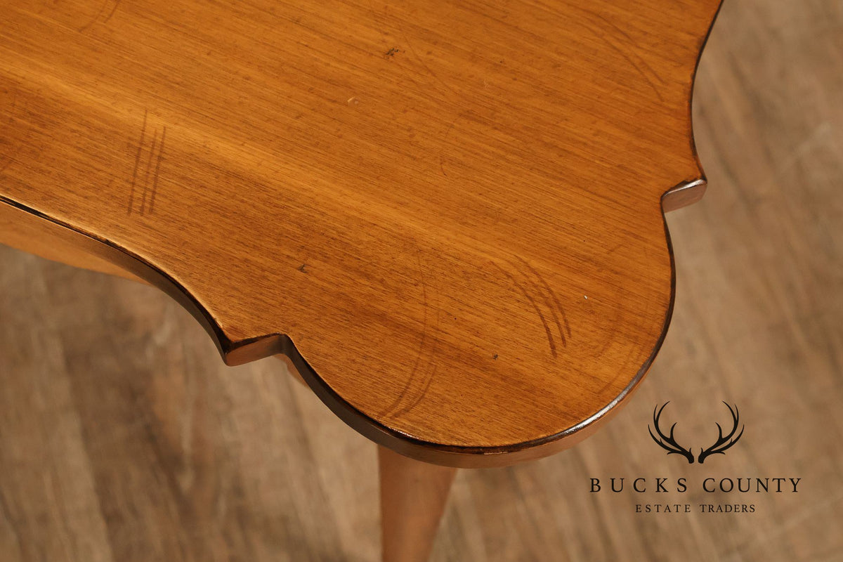 Ethan Allen 'Circa 1776' Pair of Maple Porringer Top End Tables