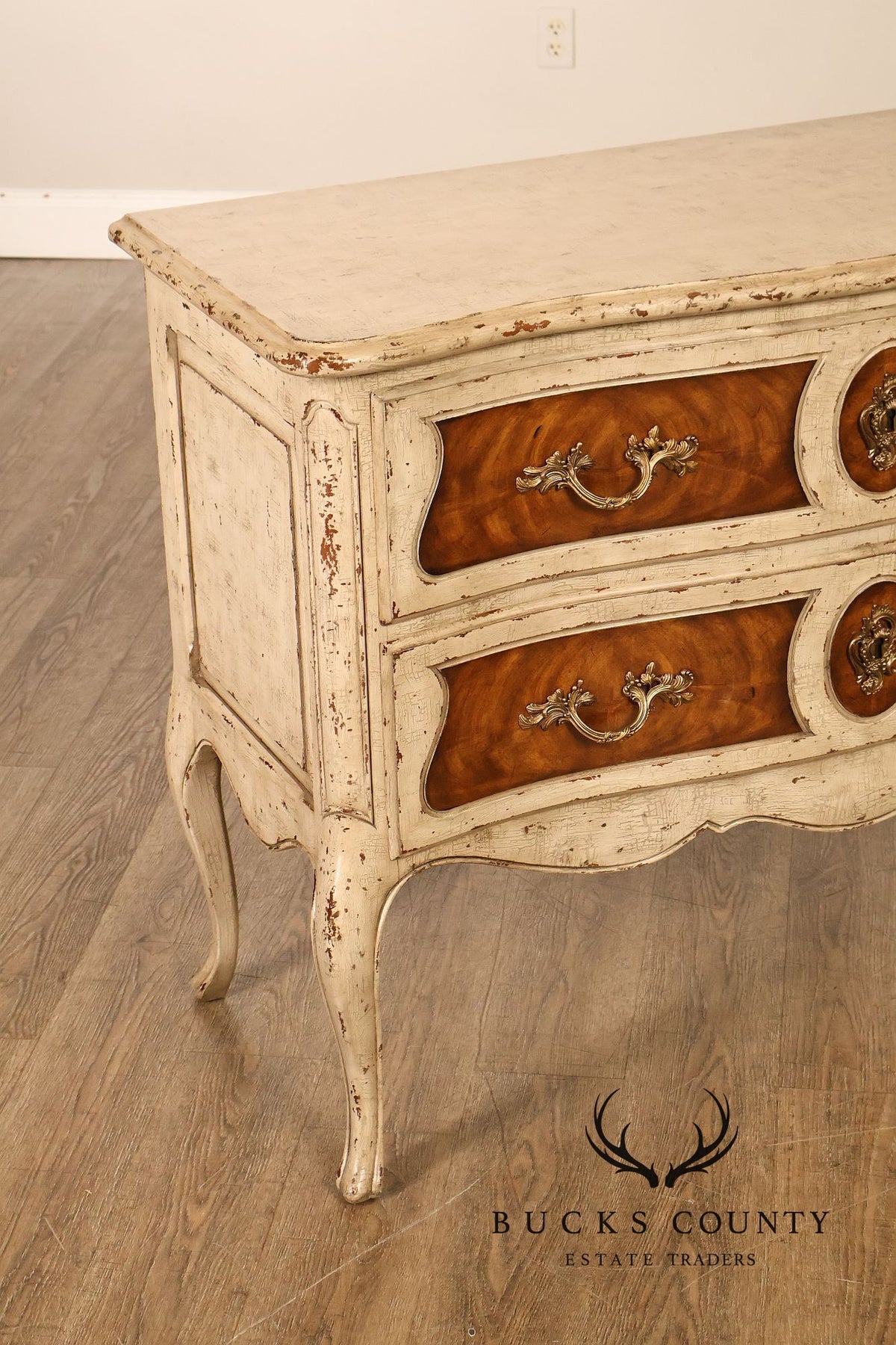 Theodore Alexander French Louis XV Style Painted Commode