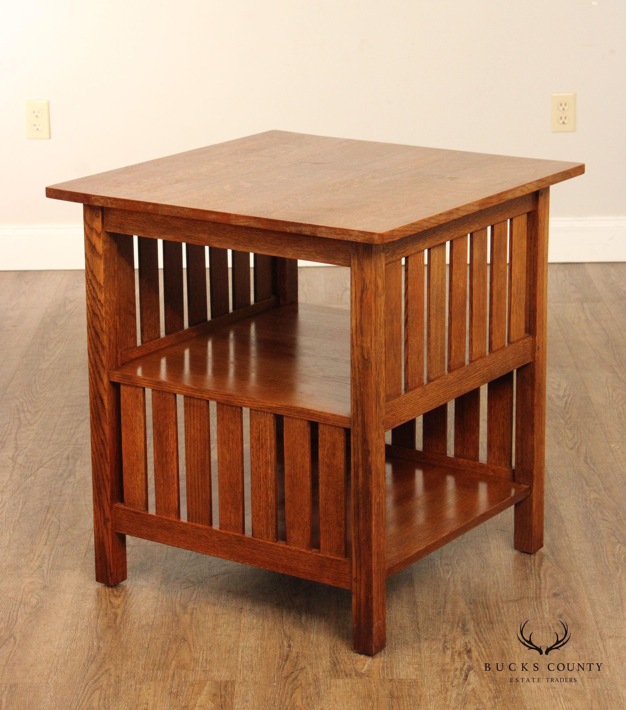 Stickley Mission Collection Slatted Oak Book Table