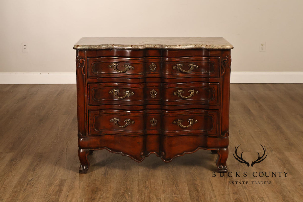 French Provincial Style Marble Top Chest of Drawers