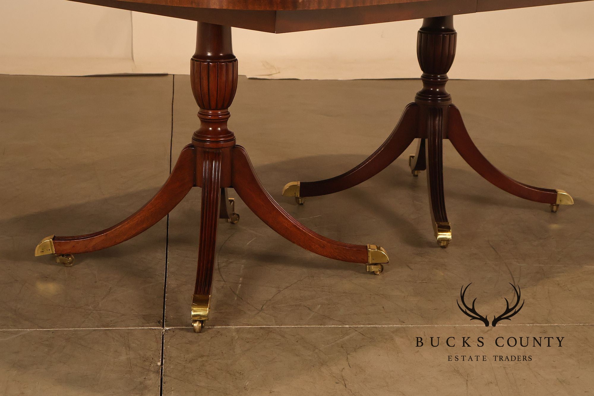 Councill Craftsmen Double Pedestal Mahogany Dining Table