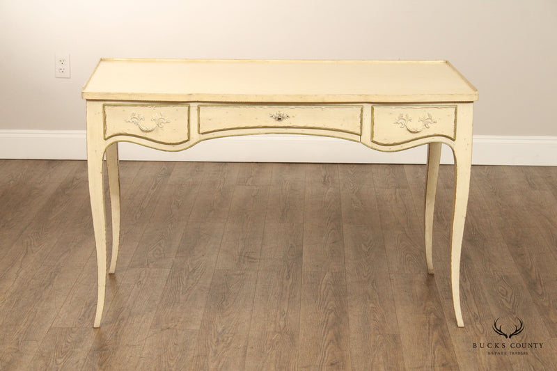 Baker Milling Road French Country Style Vintage Distressed Painted Writing Desk