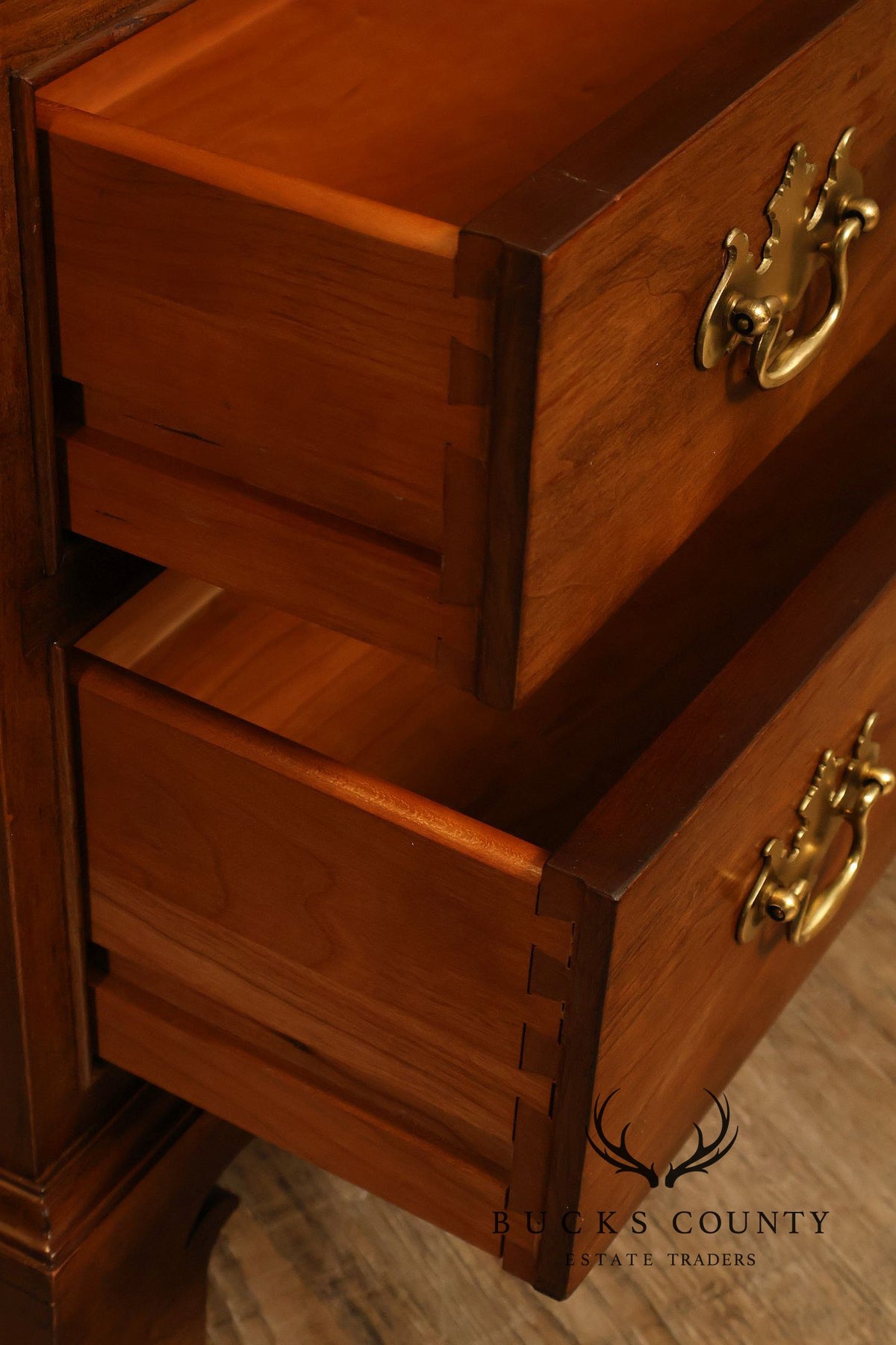 Stickley Chippendale Style Cherry Chest Of Drawers