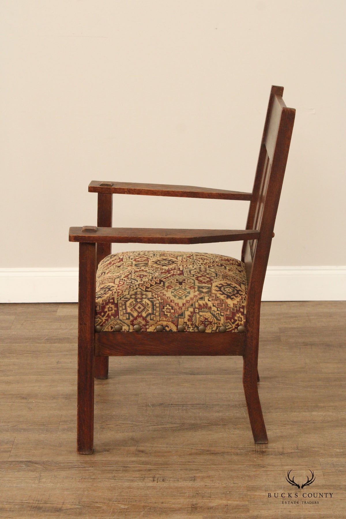Antique Mission Oak Armchair