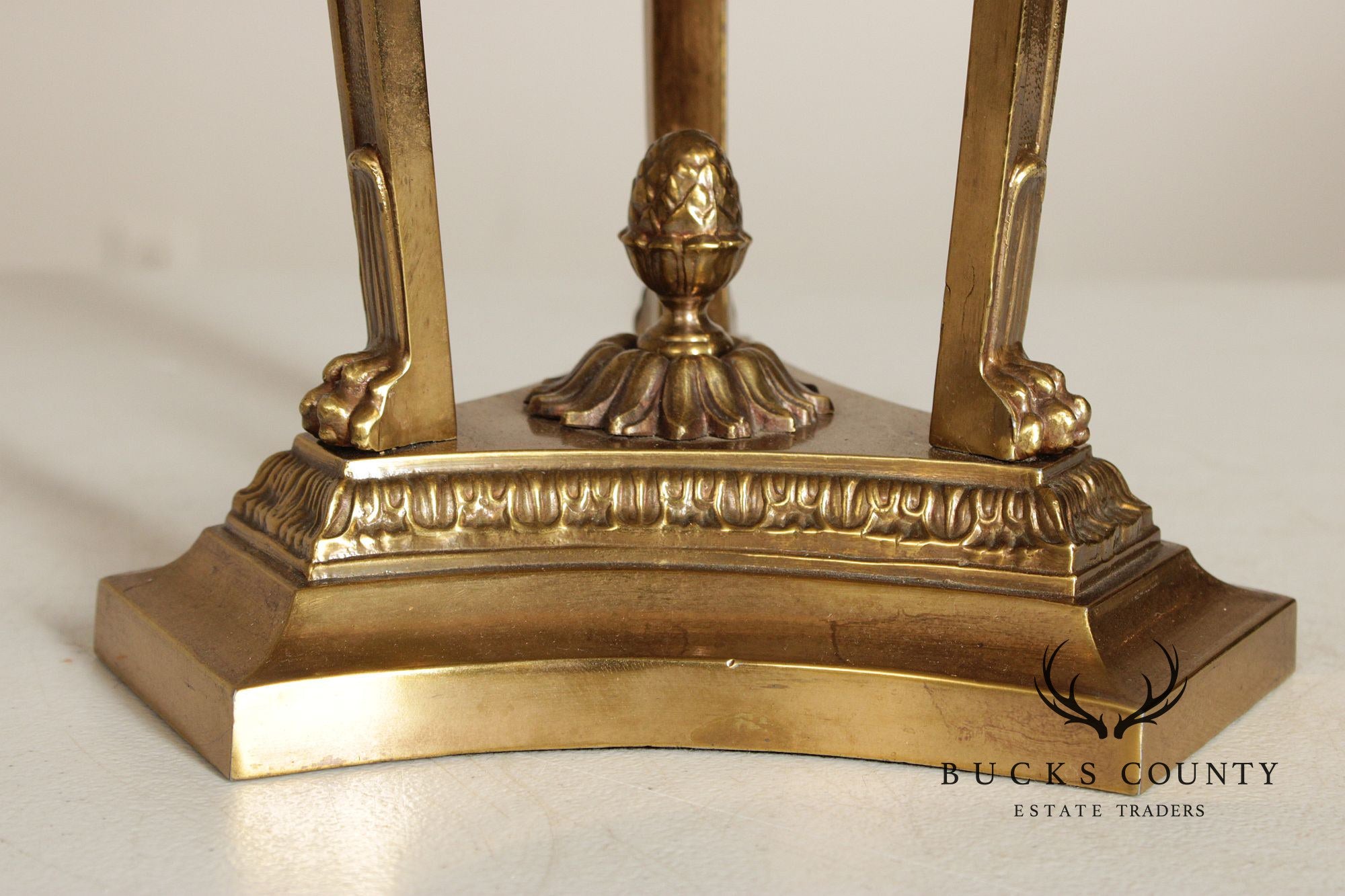 Empire Style Vintage Brass Table Lamp