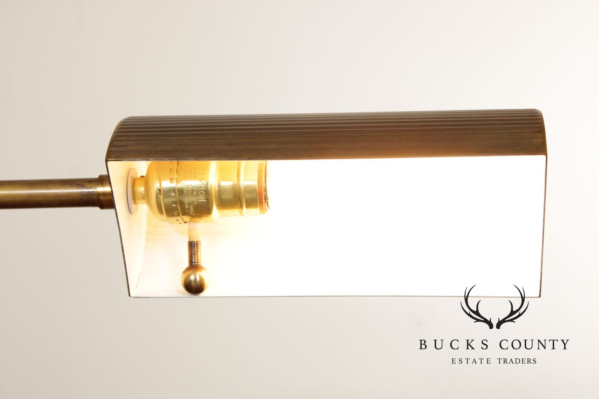 Leviton Mid-Century Modern Style Brass Adjustable Floor Lamp