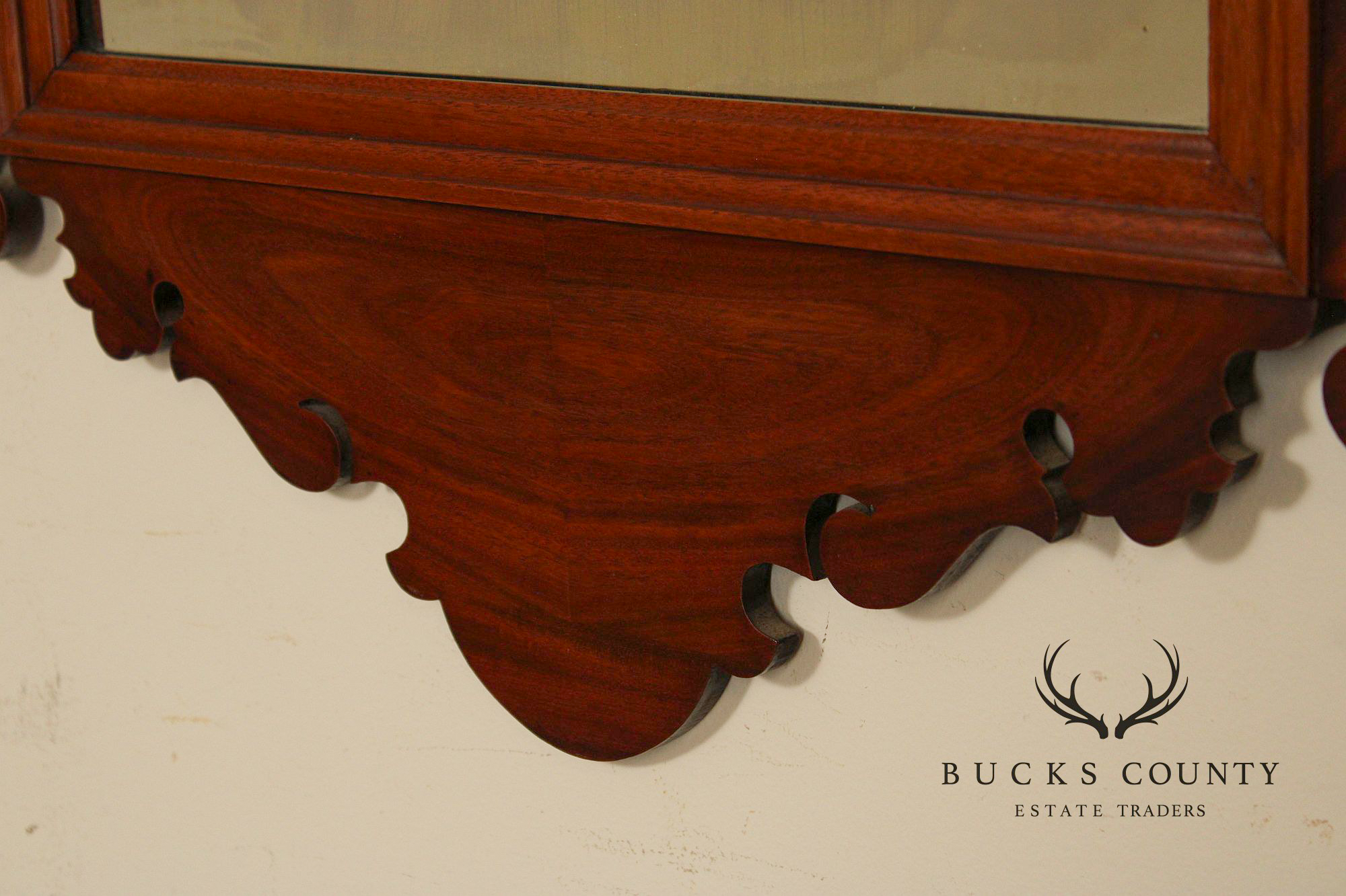 Chippendale Style Custom Quality Mahogany Wall Mirror