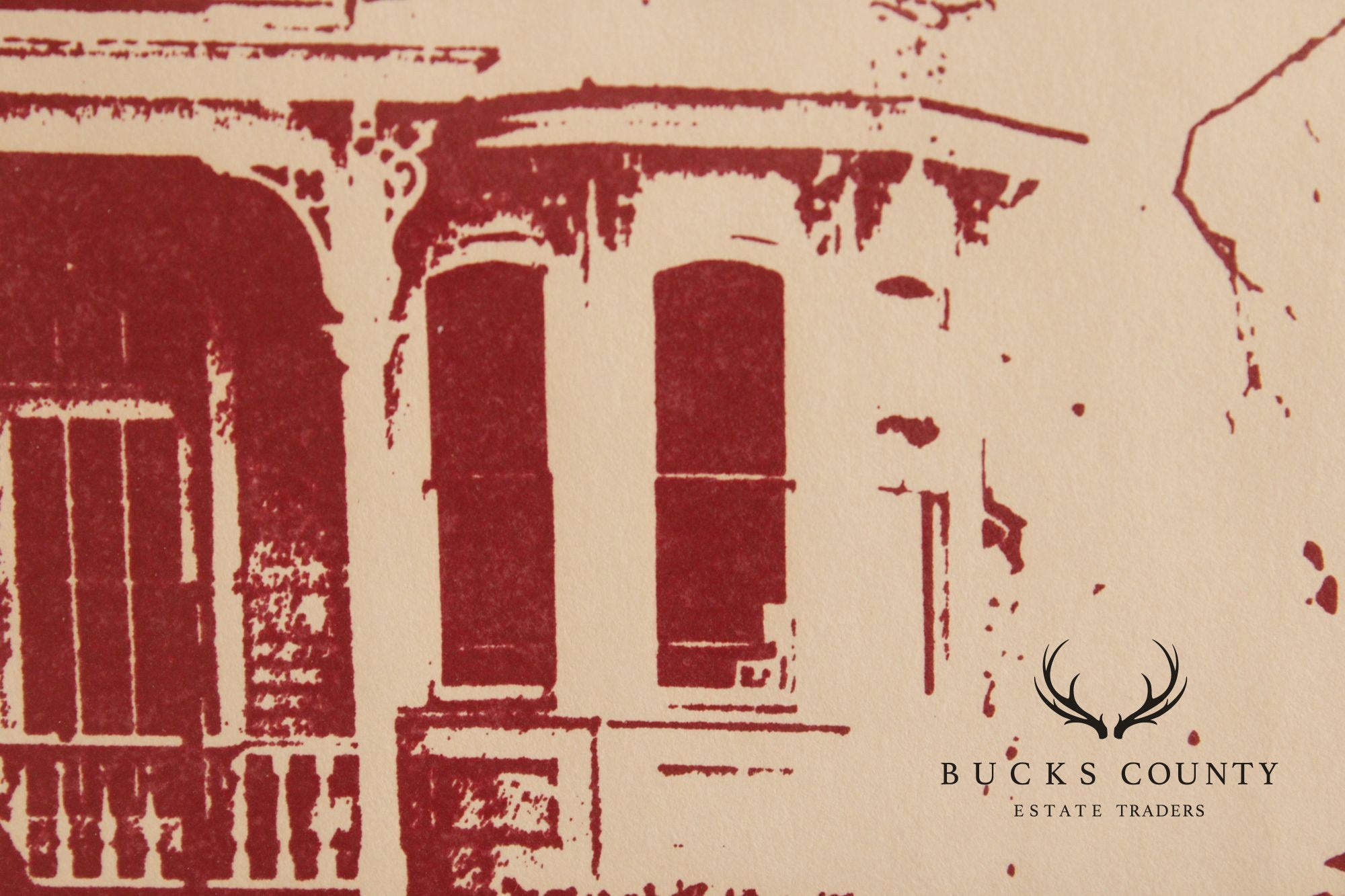 Shelley Simon Framed Linocut, Historic Cape May Douglas Gregory House