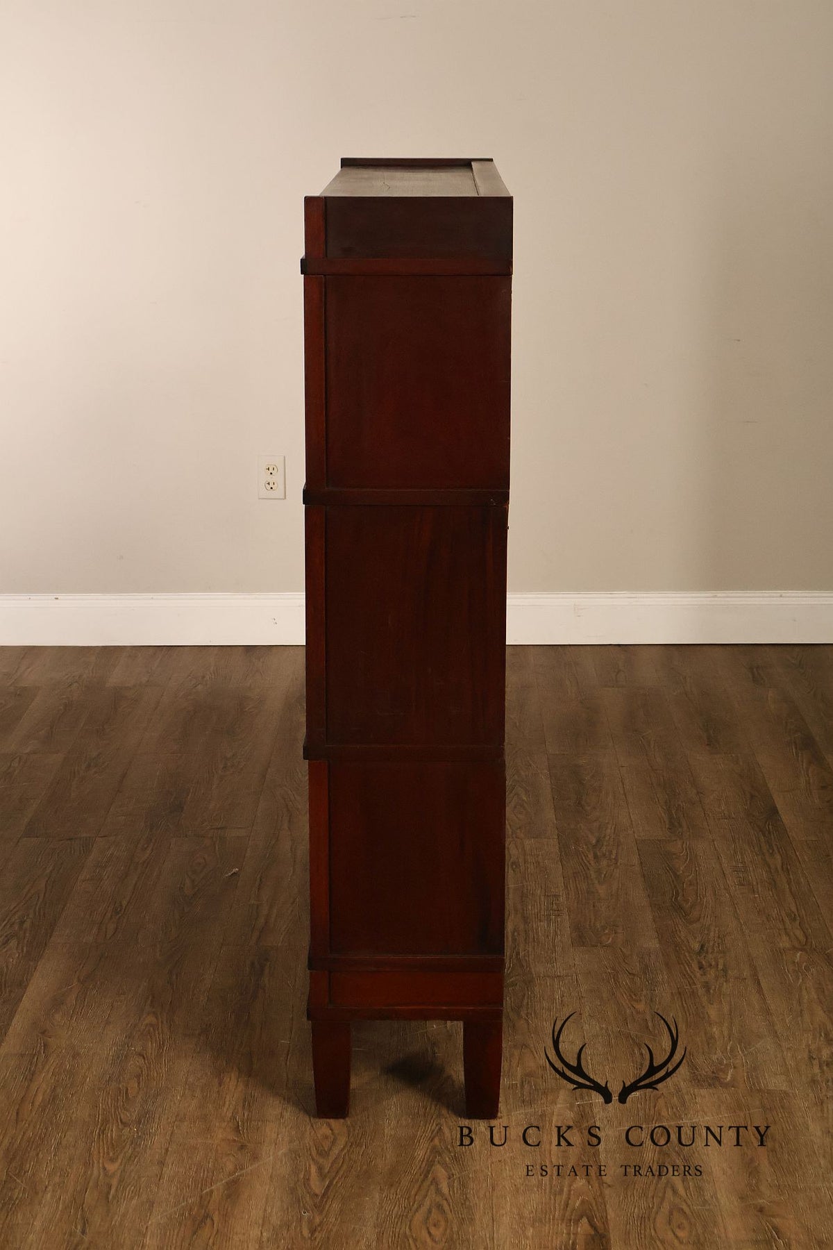 Antique Globe-Wernicke Mahogany Double Wide Barrister Bookcase