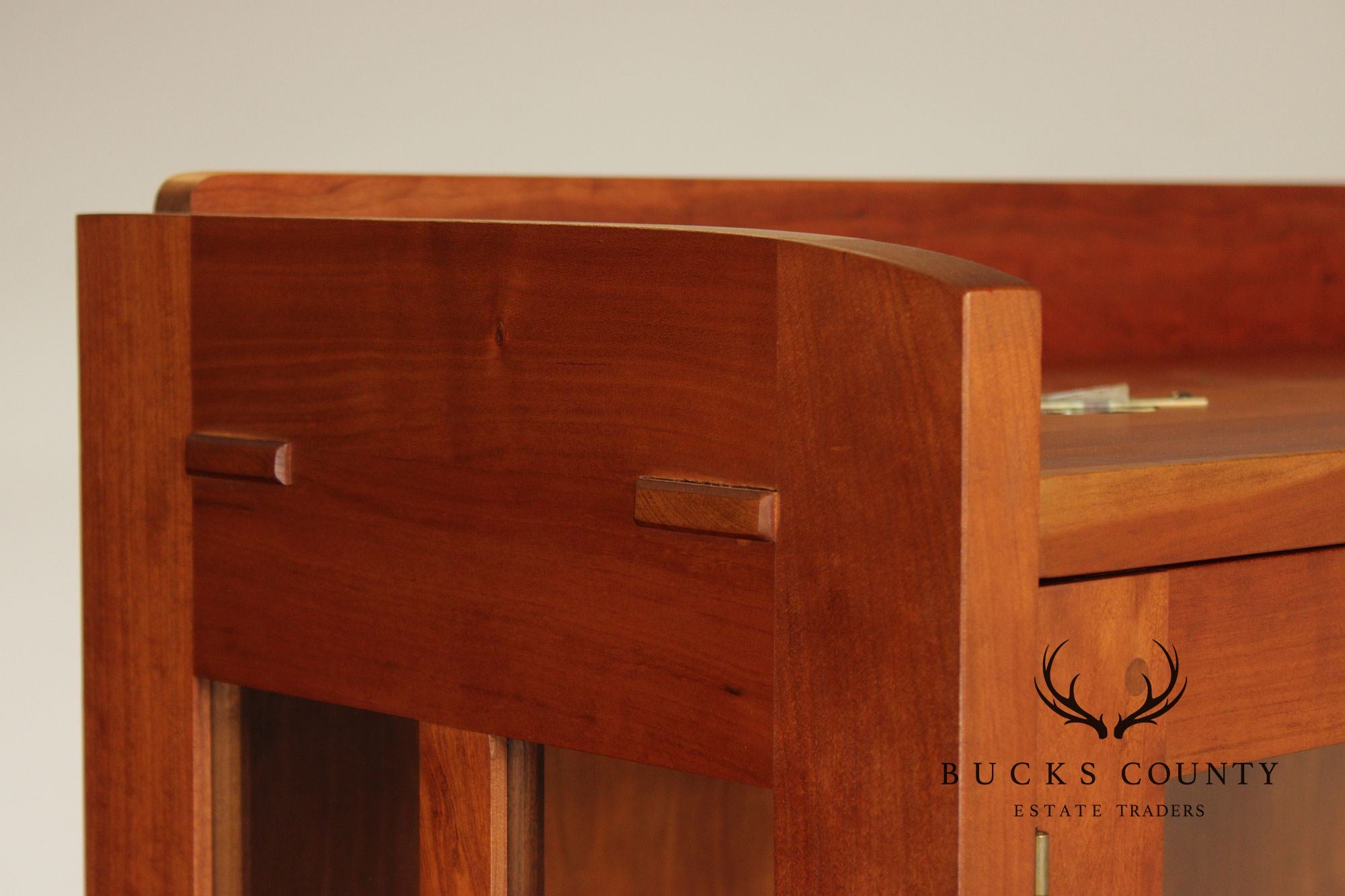 Stickley Mission Collection Cherry Lighted Display Cabinet