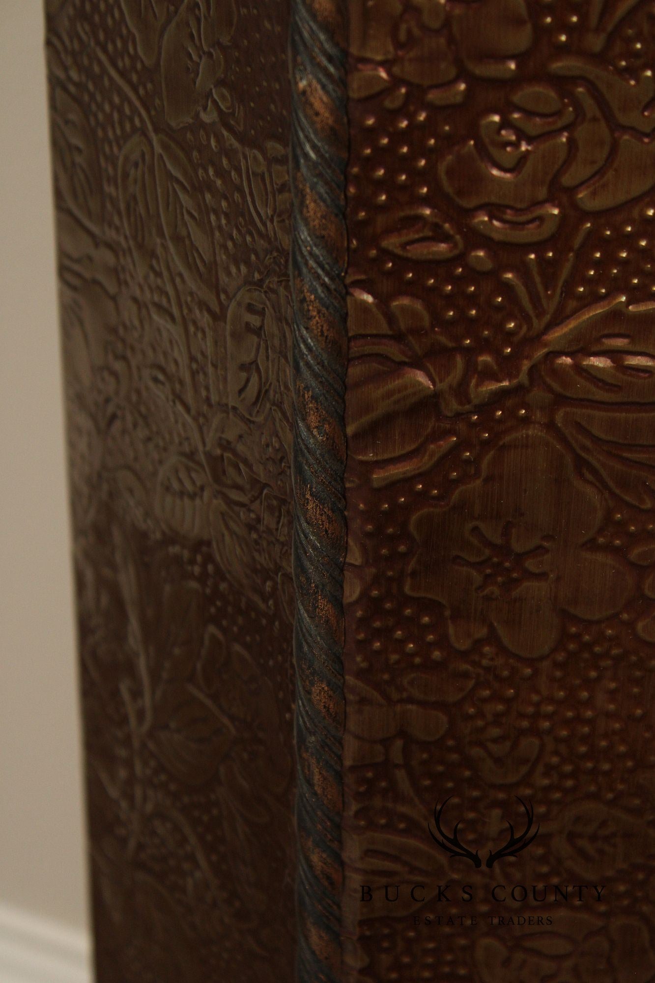 Howard Elliot Collection Chased Embossed Metal Wall Mirror