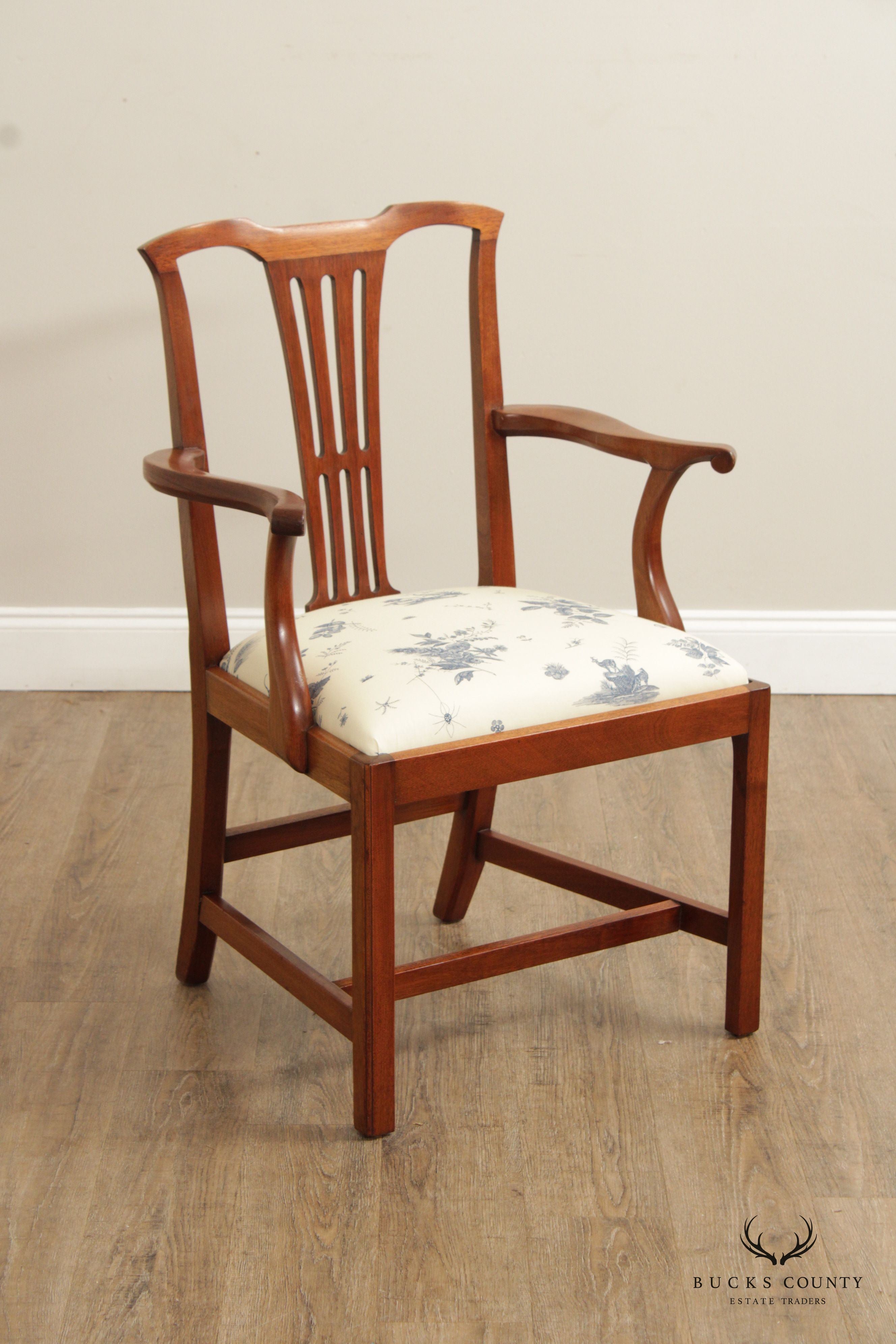 Kittinger Williamsburg Adaptation Chippendale Style Mahogany Armchair