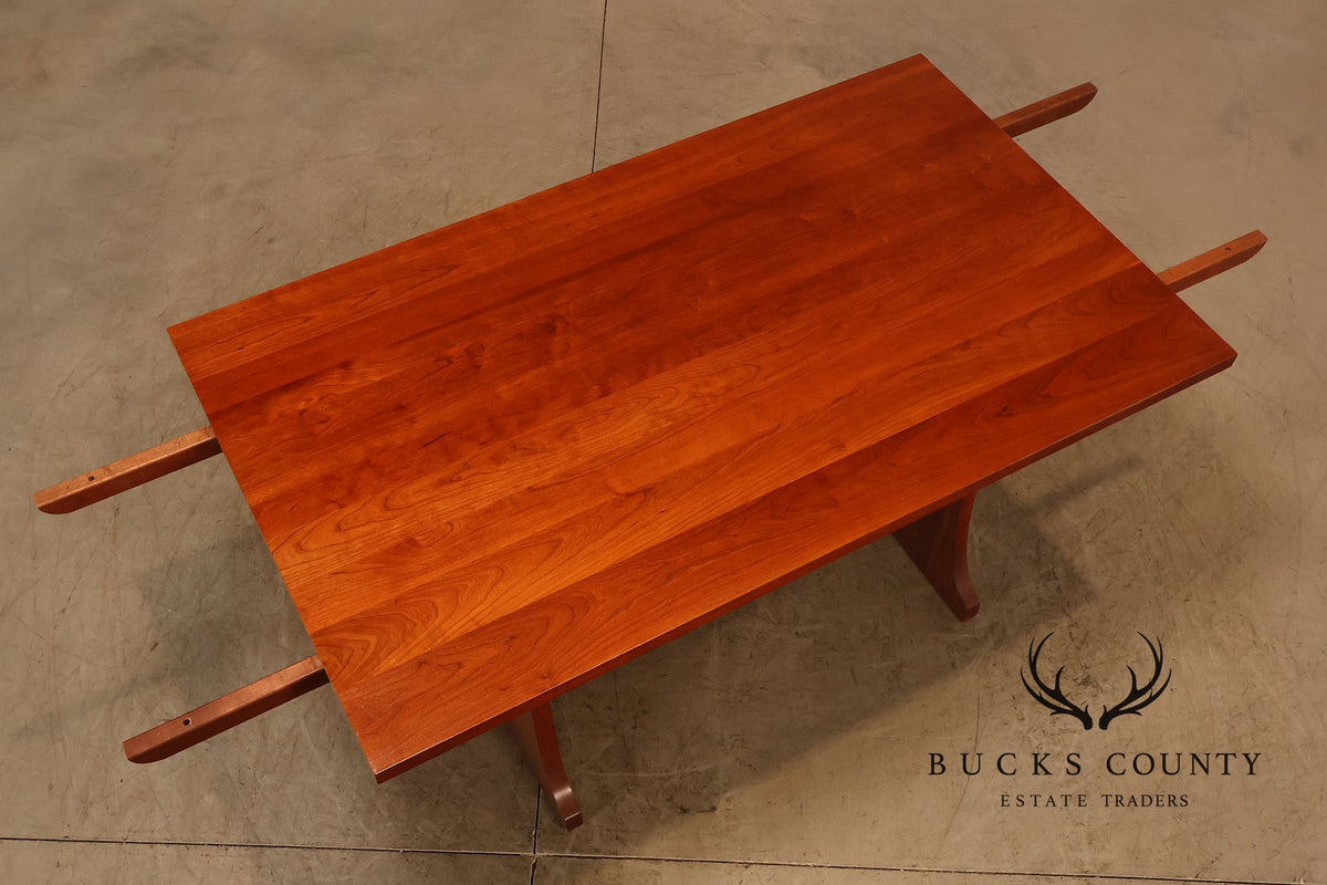 Stickley Mission Collection Cherry Trestle Extension Dining Table