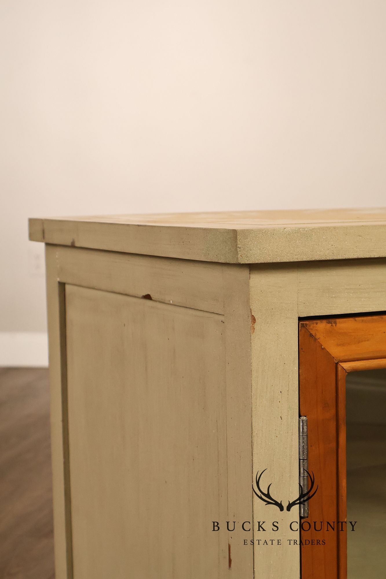 Pier 1 Imports Painted Farmhouse Style Two Tone Media Console