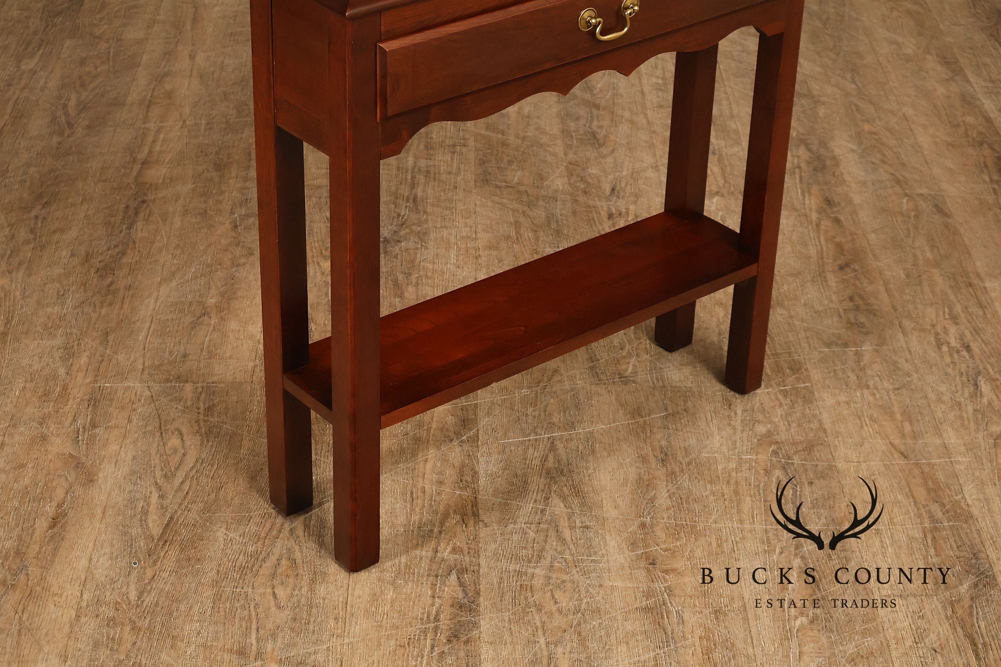 Chippendale Style Narrow One Drawer Small Console Table