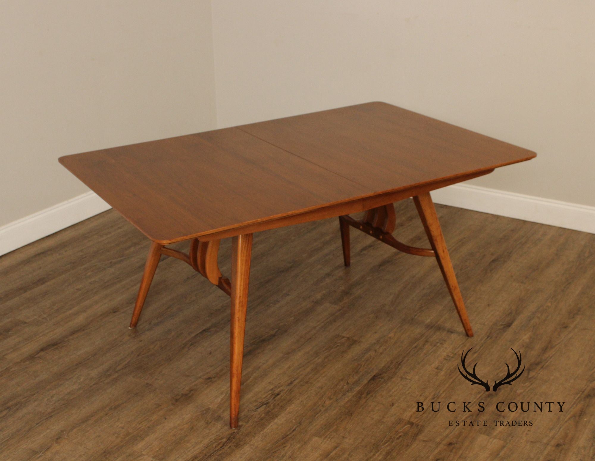 Blowing Rock Mid Century Modern Expandable Walnut Dining Table