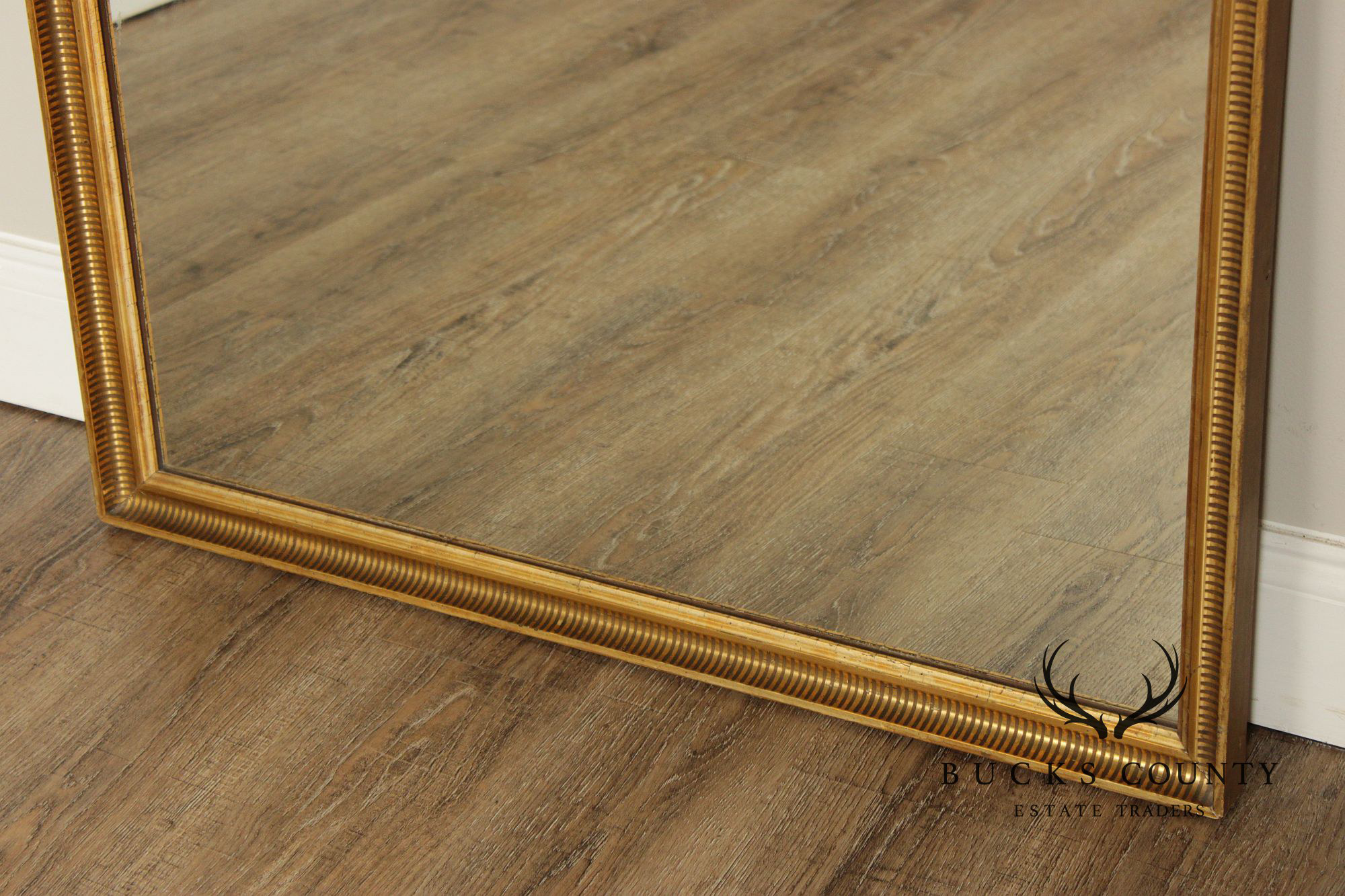 Vintage Giltwood Rectangular Wall Or Over Mantle Mirror