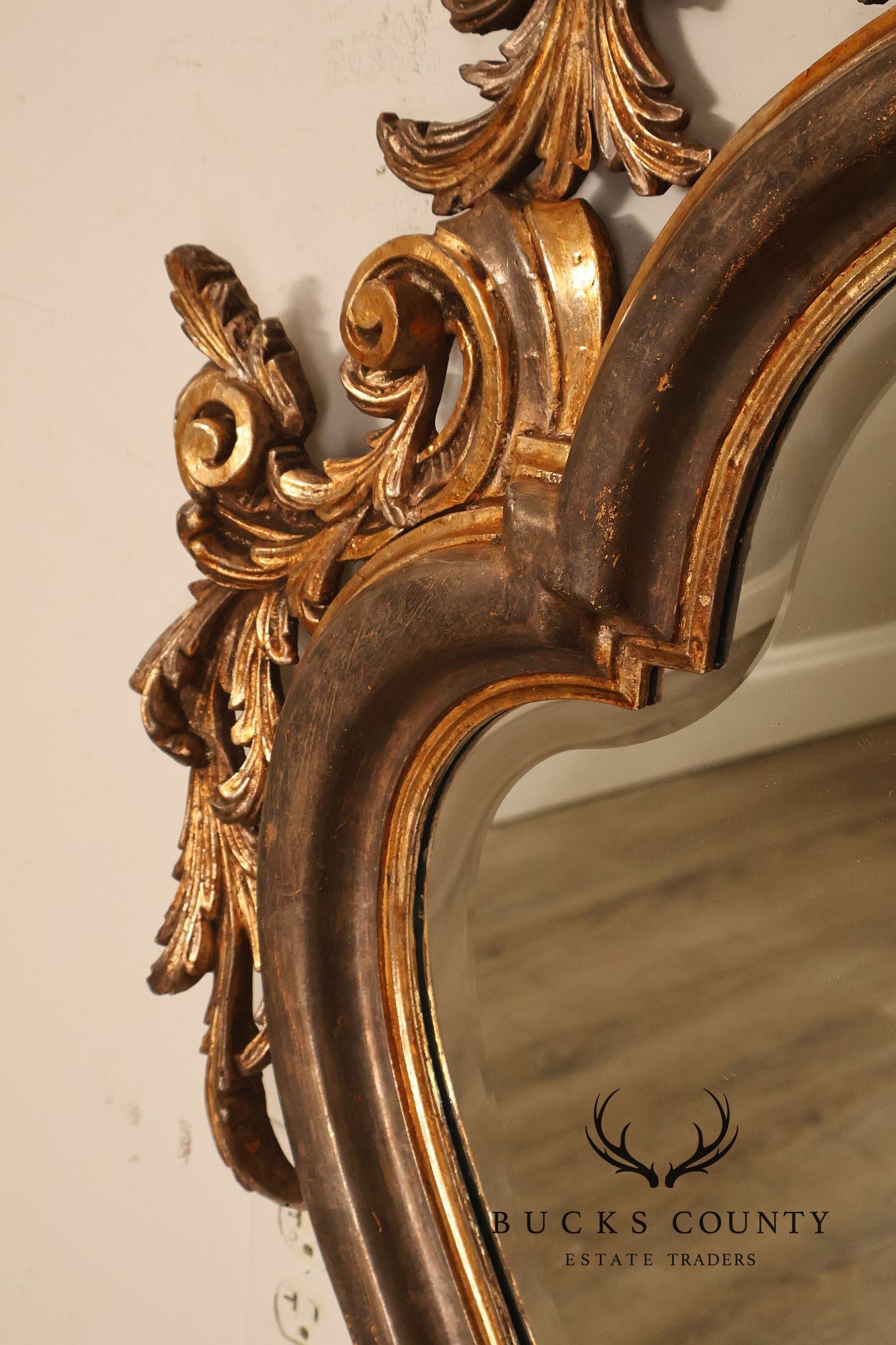 LaBarge Italian Rococo Style Giltwood Wall Mirror