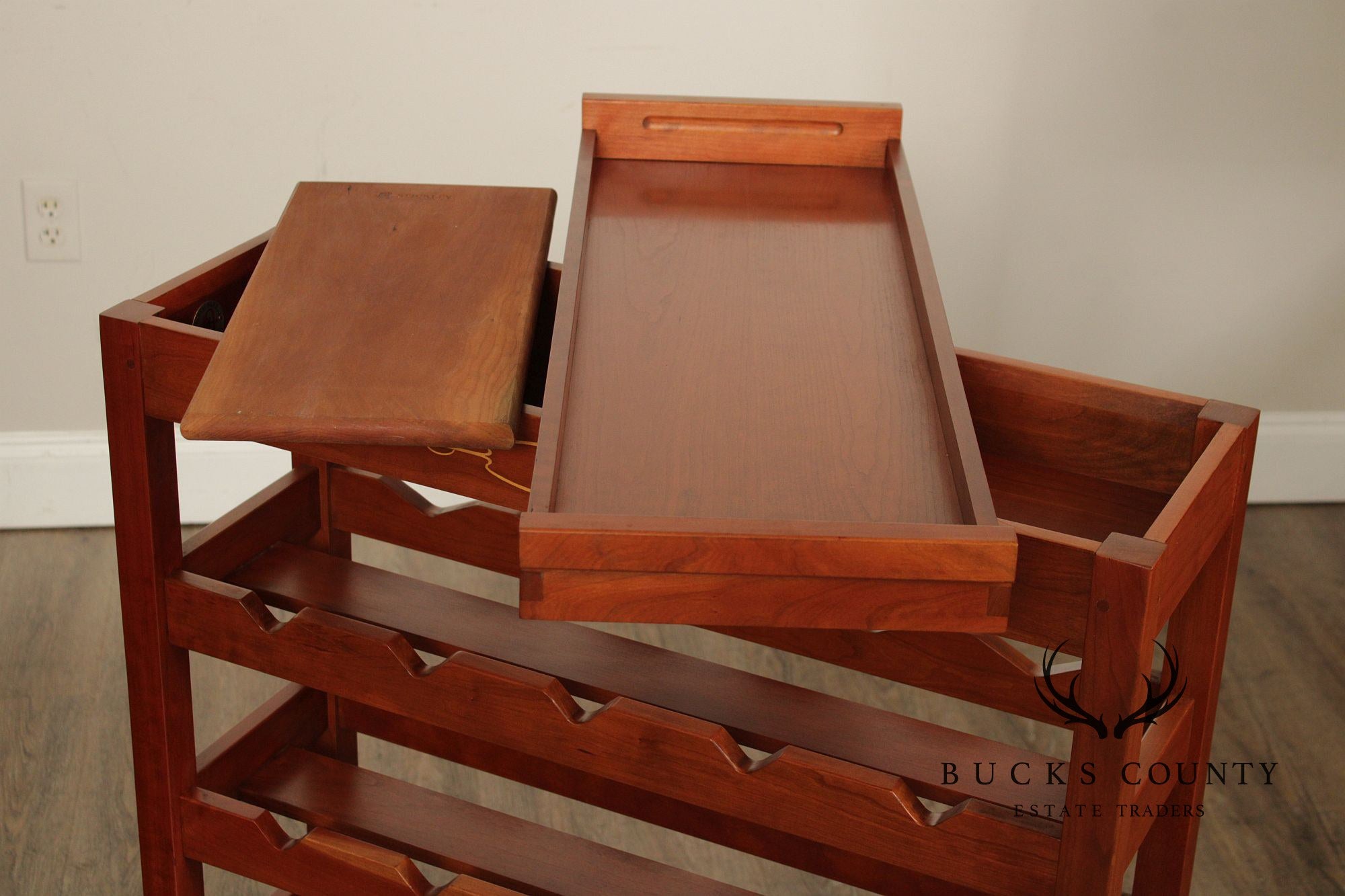 Stickley Mission Collection Cherry Wine Rack With Removable Serving Tray
