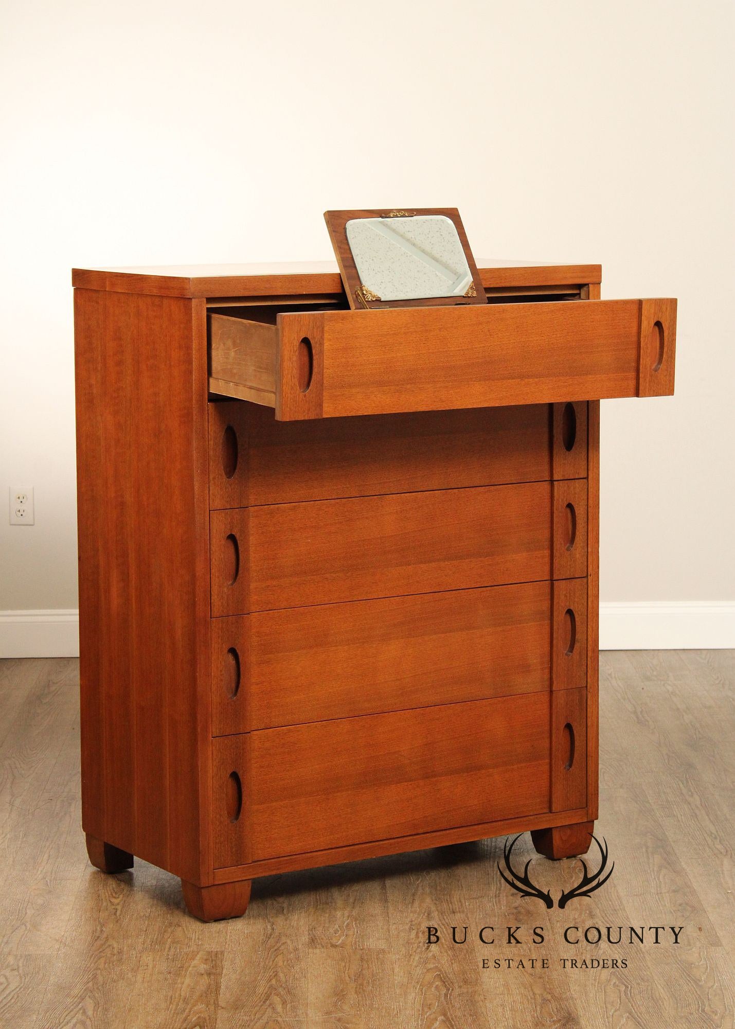 Phenix Furniture Co. Mid Century Modern Walnut Tall Chest