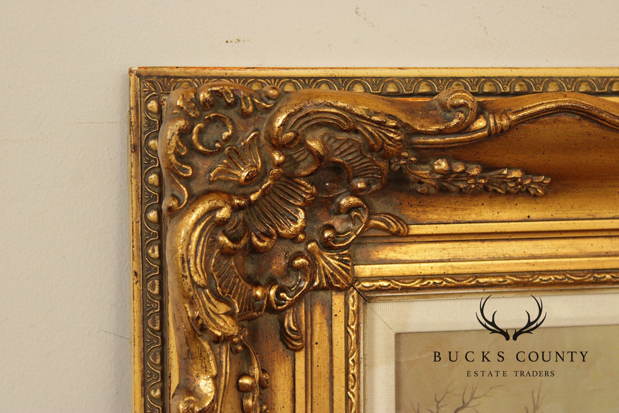 Artist Signed Genre Painting, Bucolic Village