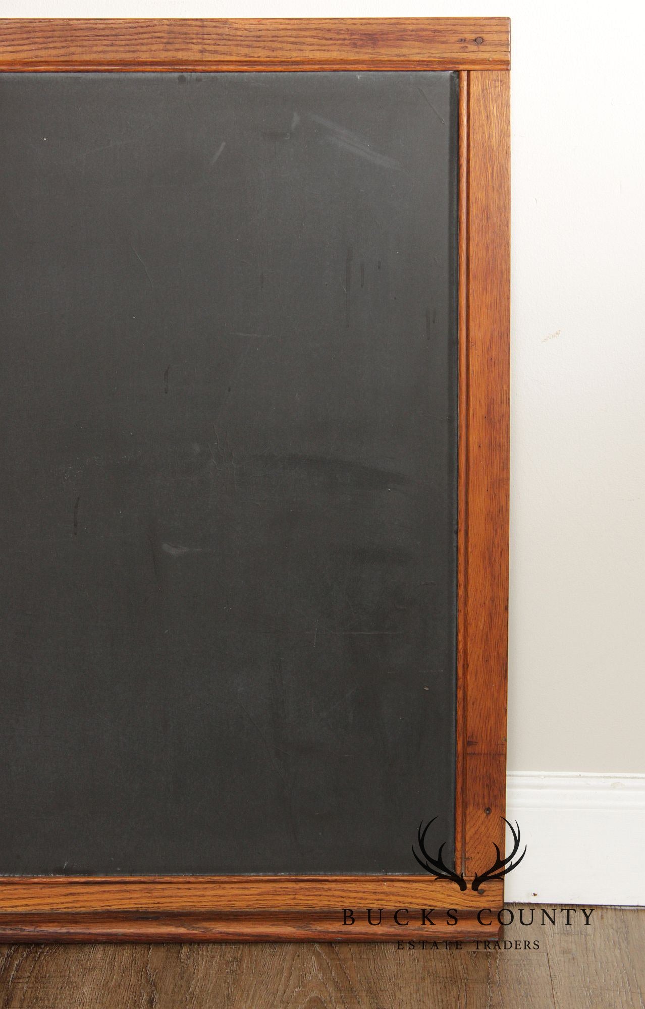 Vintage Large Oak Framed Chalkboard