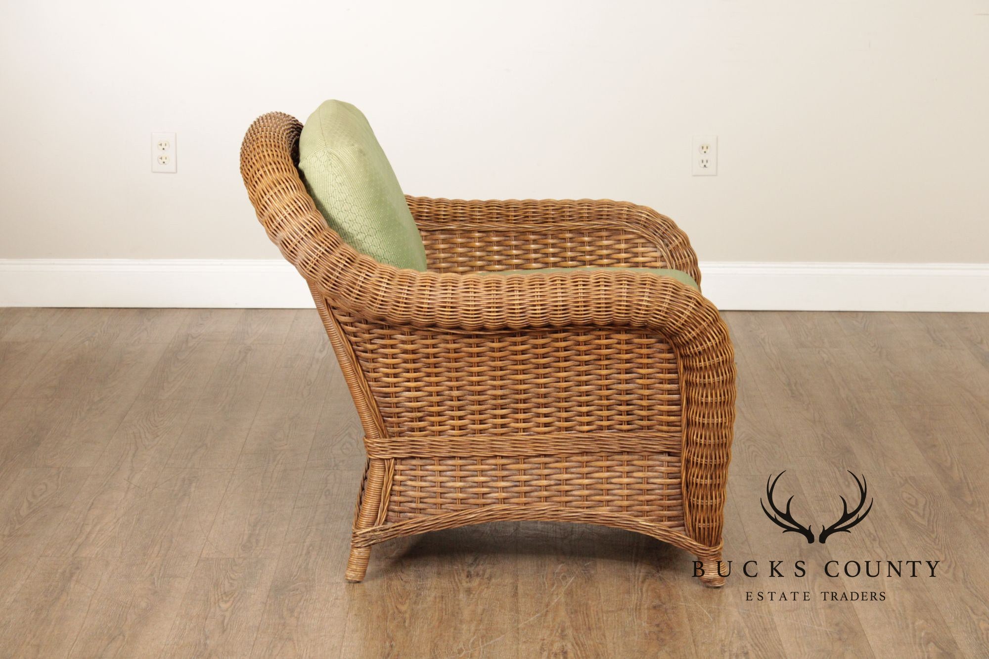 Braxton Culler Pair of Wicker Lounge Chairs