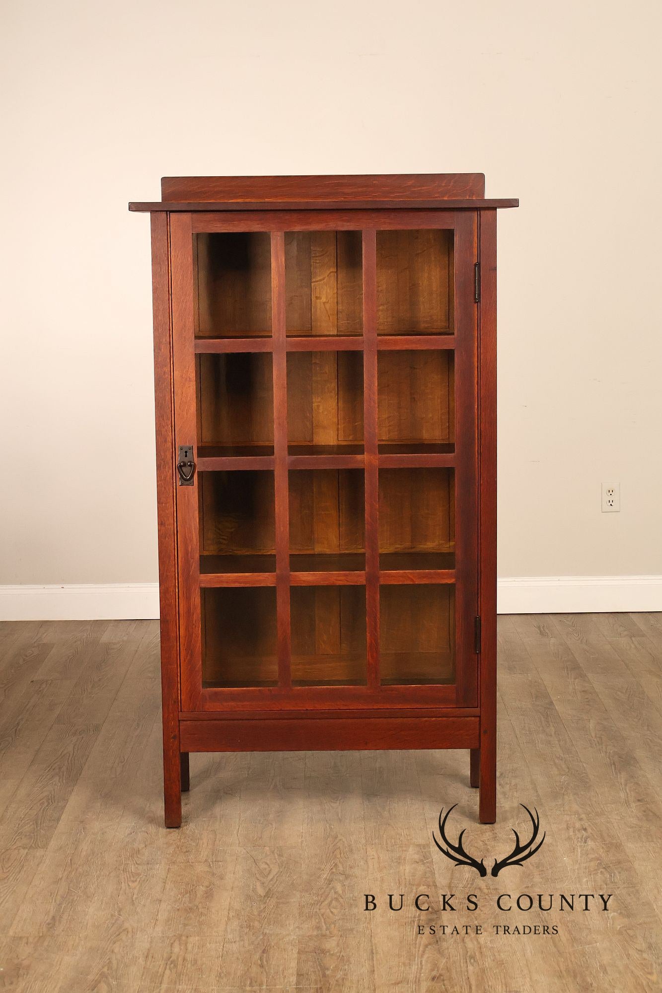 Gustav Stickley Model 820 Antique Oak China Cabinet