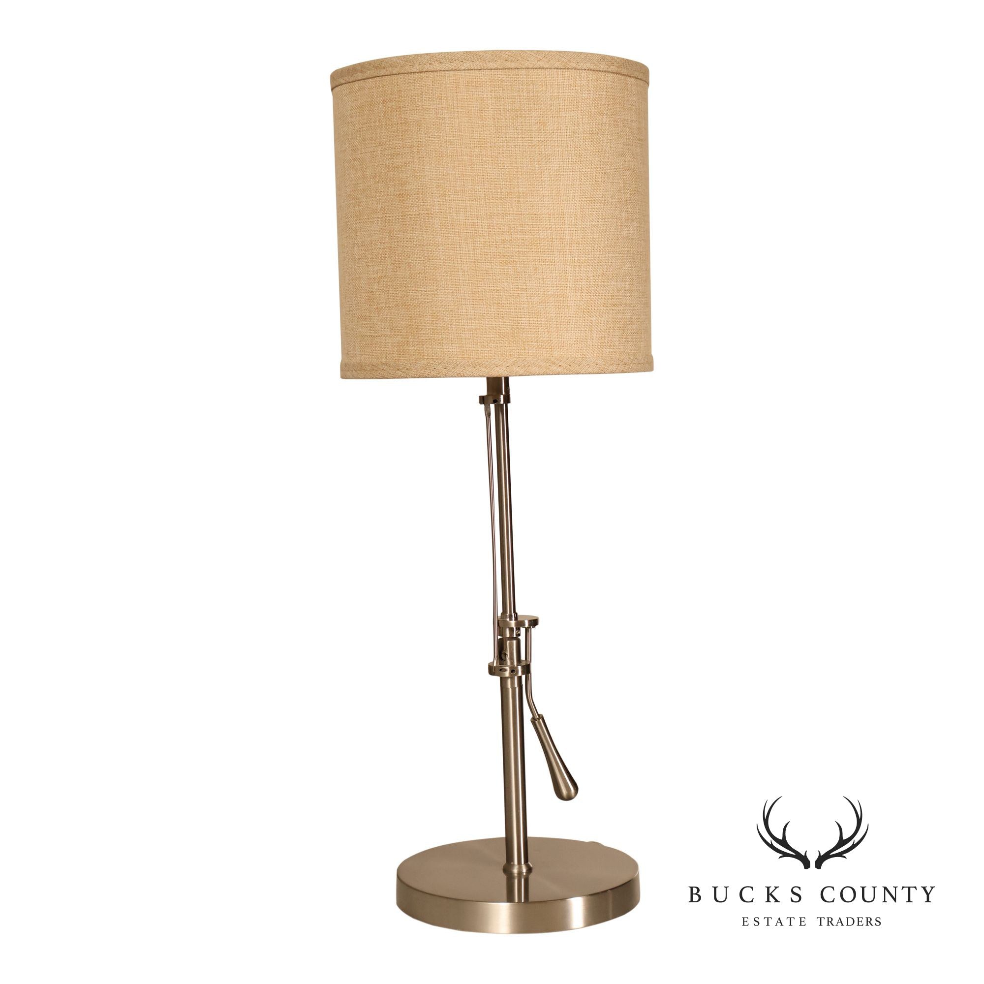 Contemporary Nickel Cantilever Table Lamp