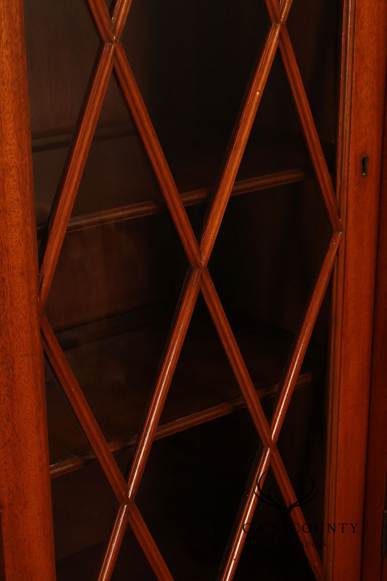 H. Sacks & Sons Marlboro Manor Federal Style Vintage Mahogany Breakfront Bookcase