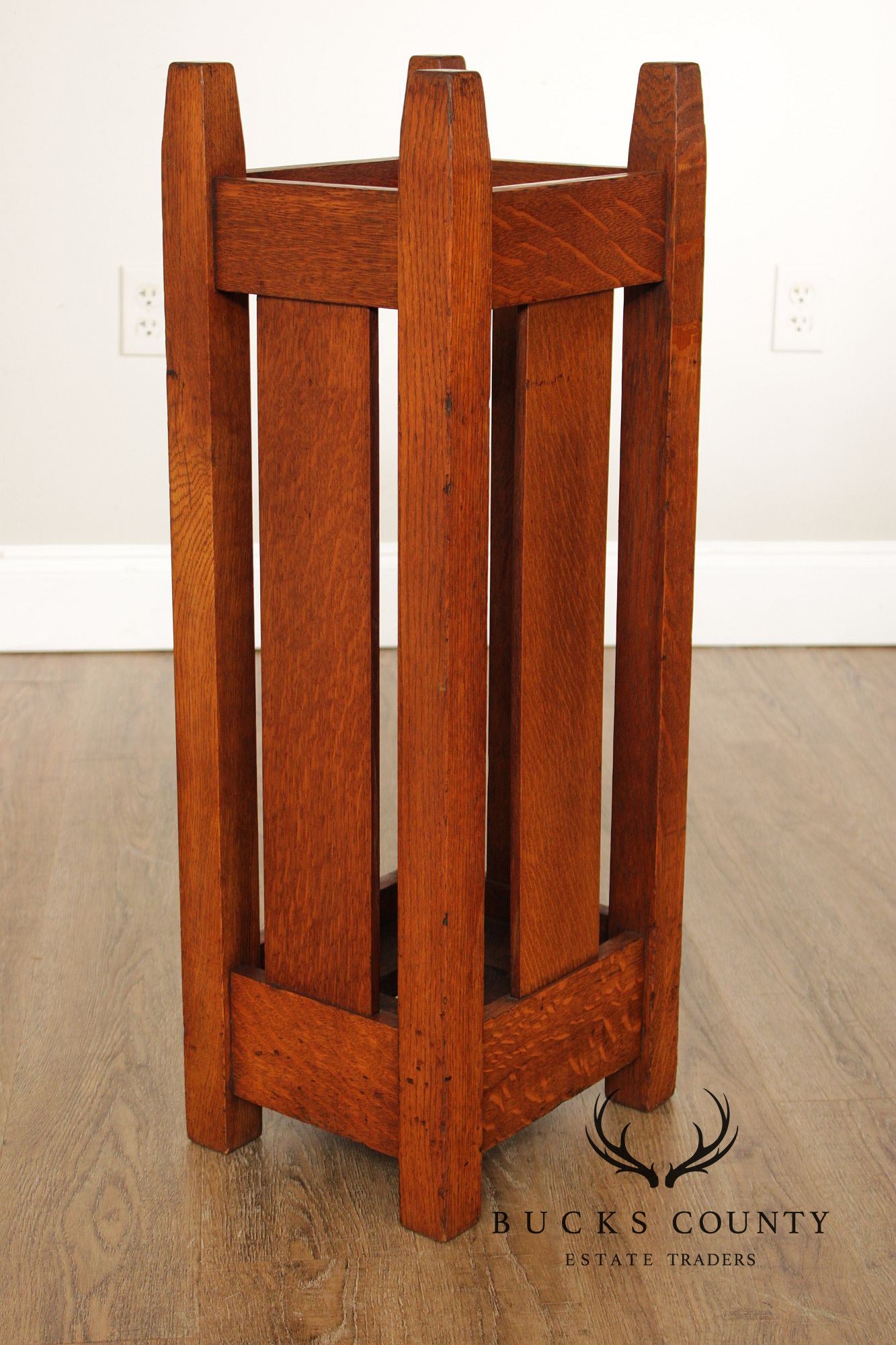 Stickley Brothers Antique Mission Oak Umbrella Stand