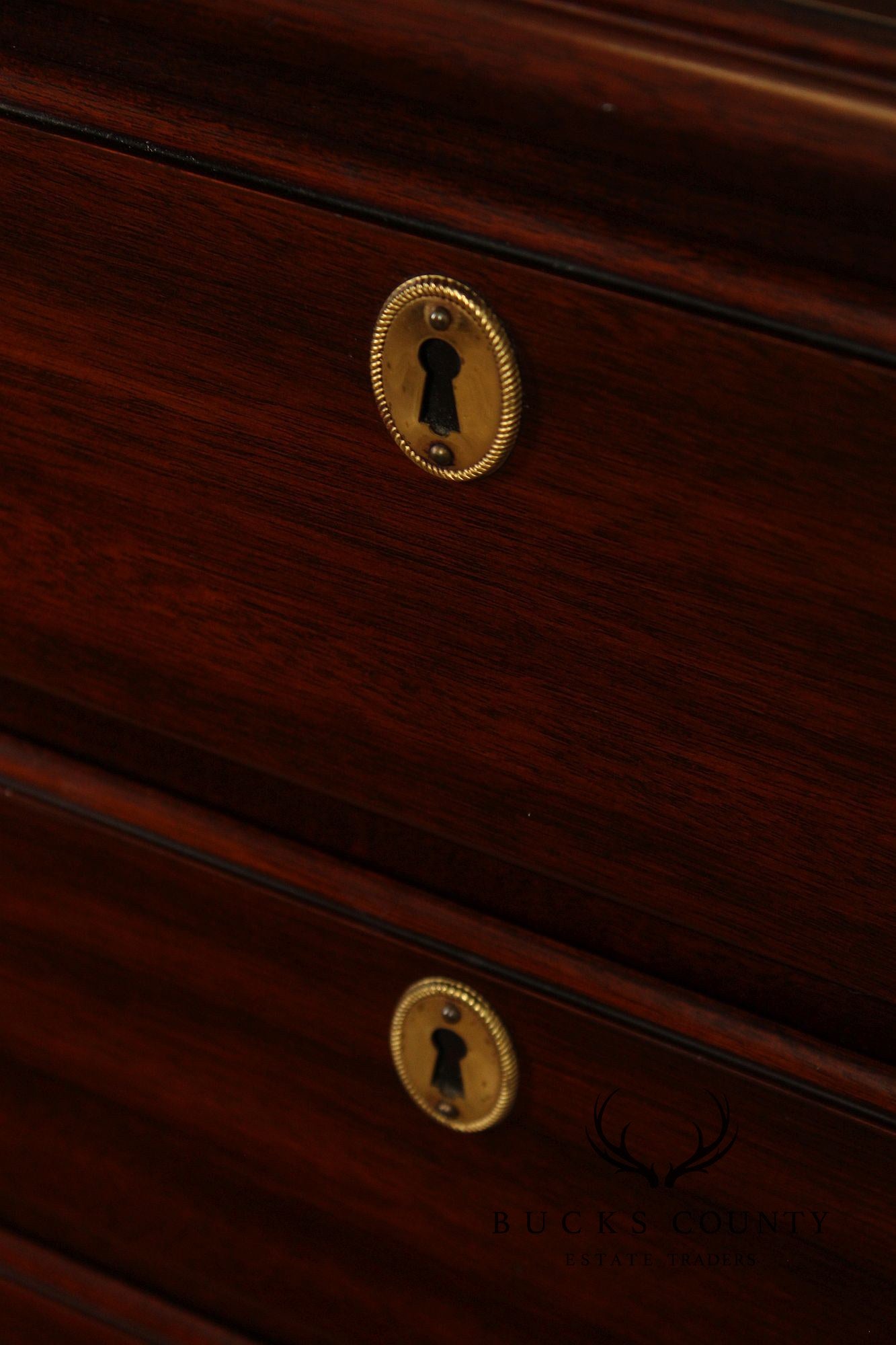 Henkel Harris Georgian Style Mahogany Ten Drawer Dresser