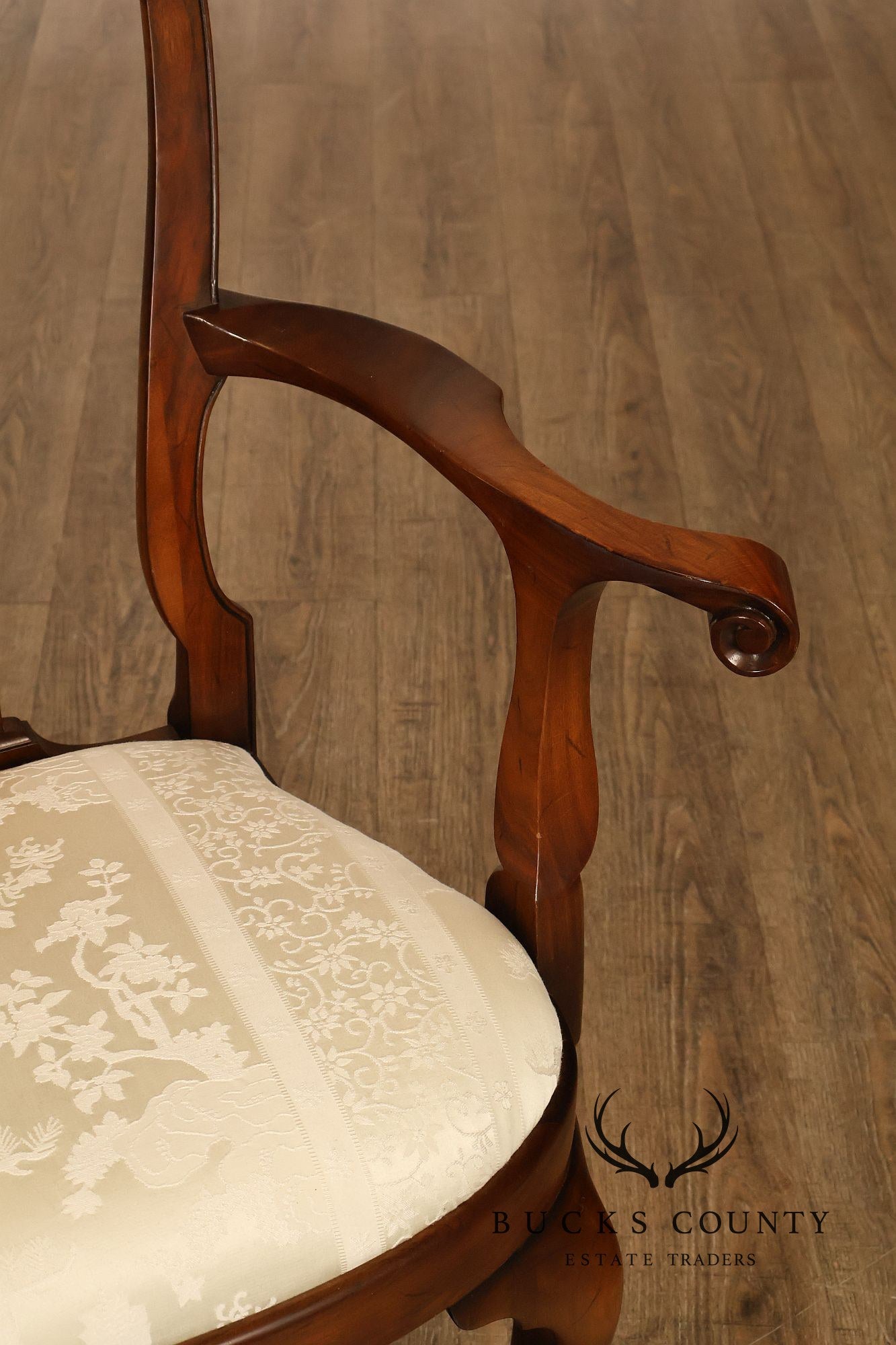 Saybolt Cleland Queen Anne Style Vintage Walnut Armchair