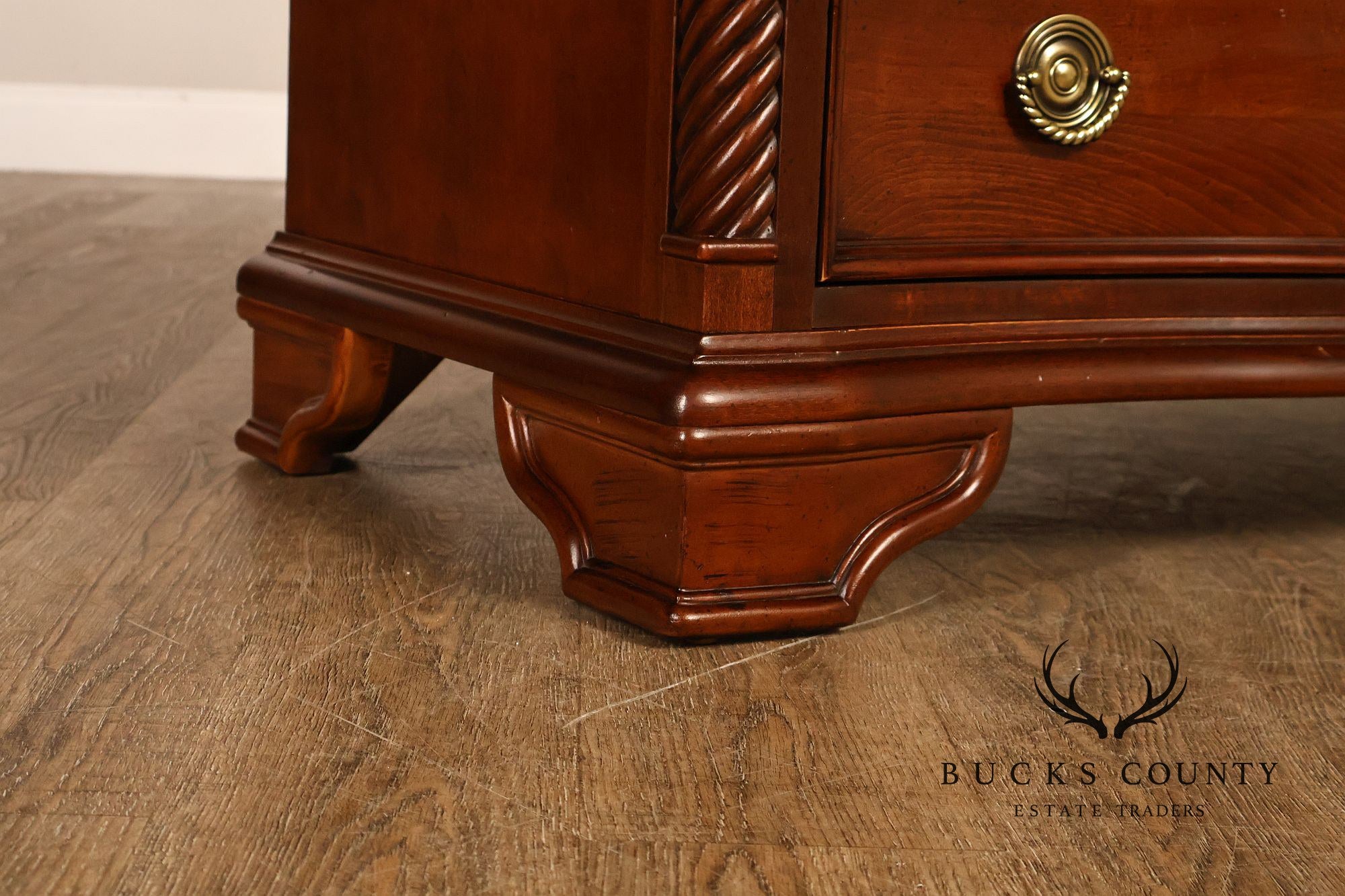 Stanley Furniture Traditional Carved Cherry Bedroom Storage Armoire