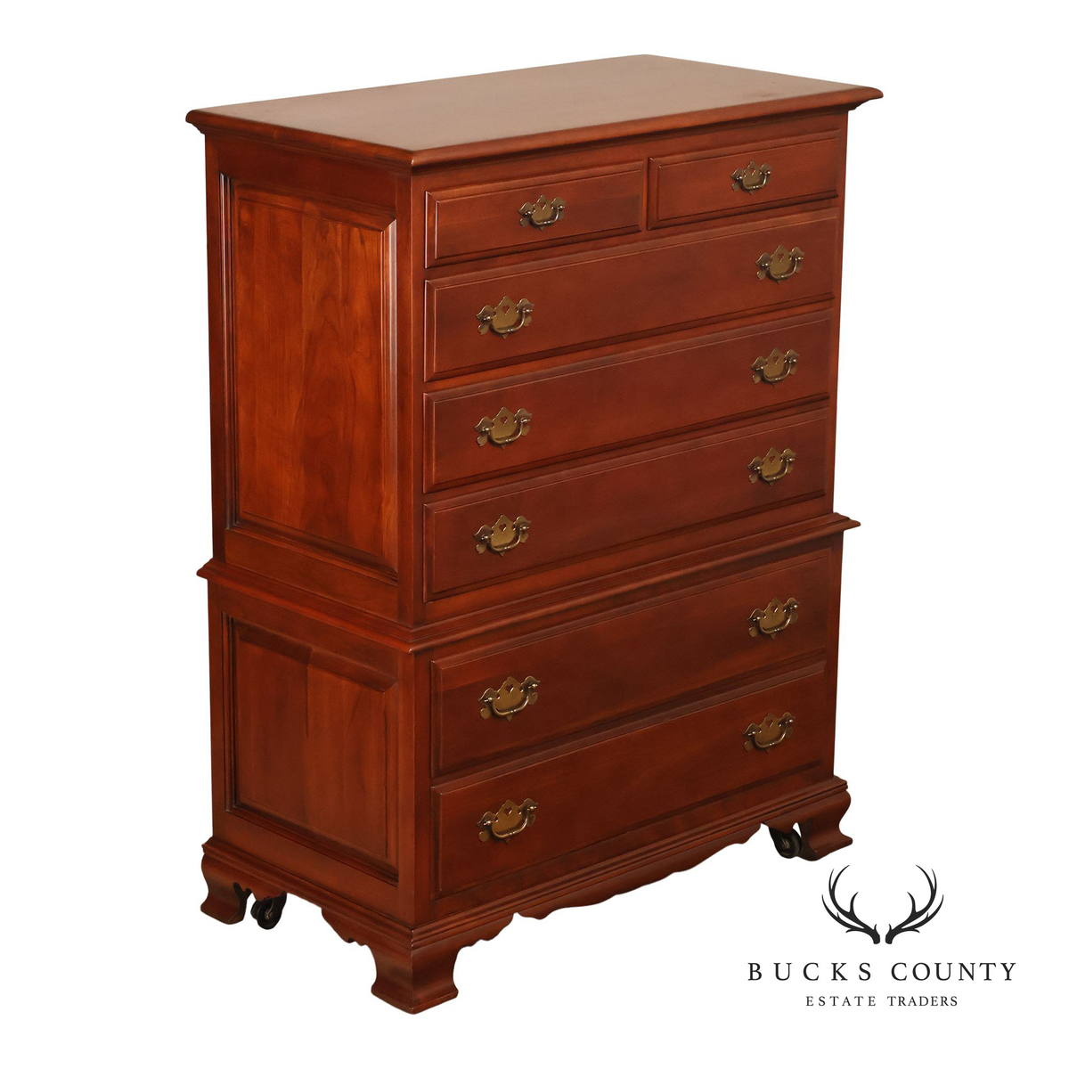 Monitor Furniture Company Vintage Solid Cherry High Chest
