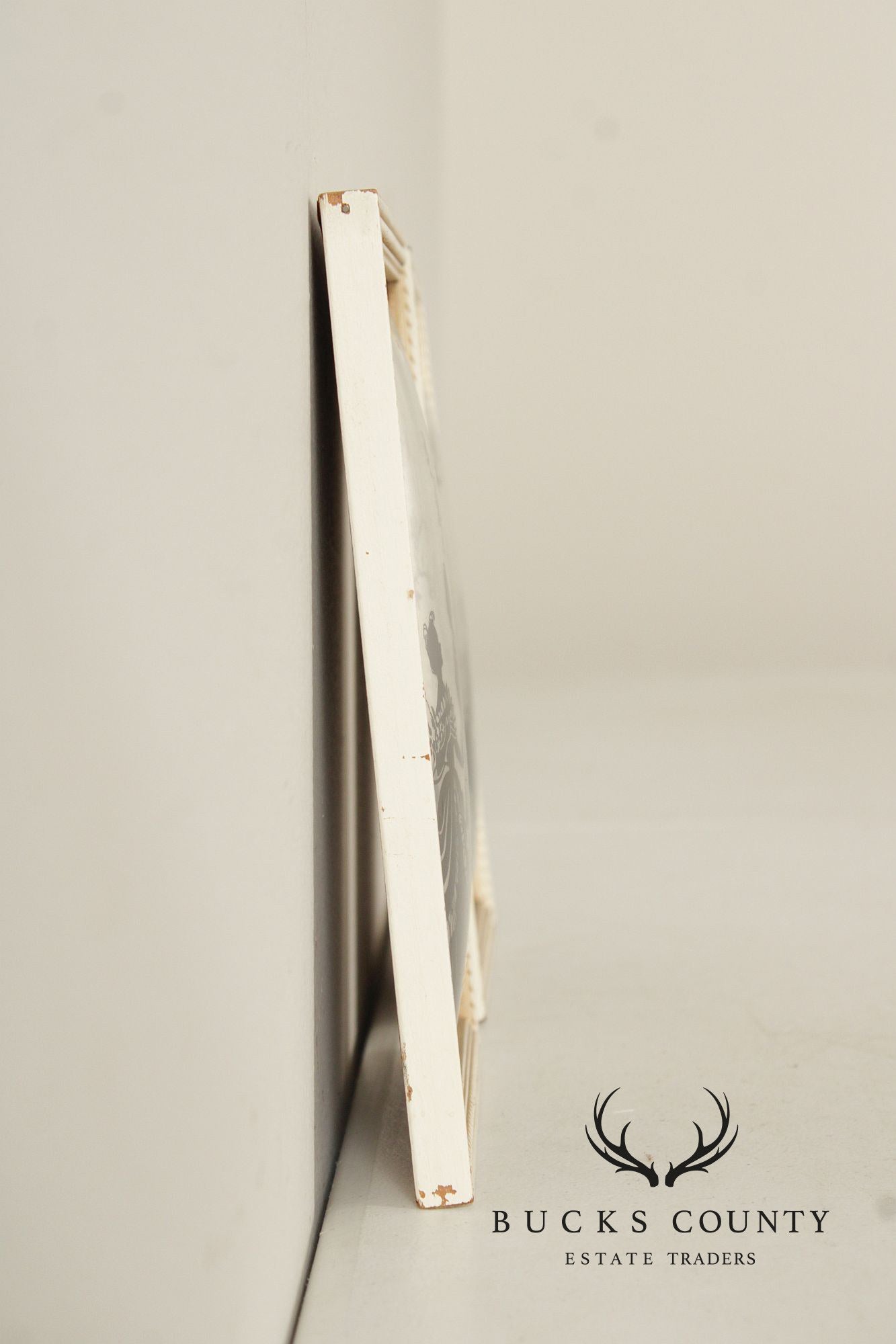 Vintage Pair of Reverse Painted Courtship Silhouettes