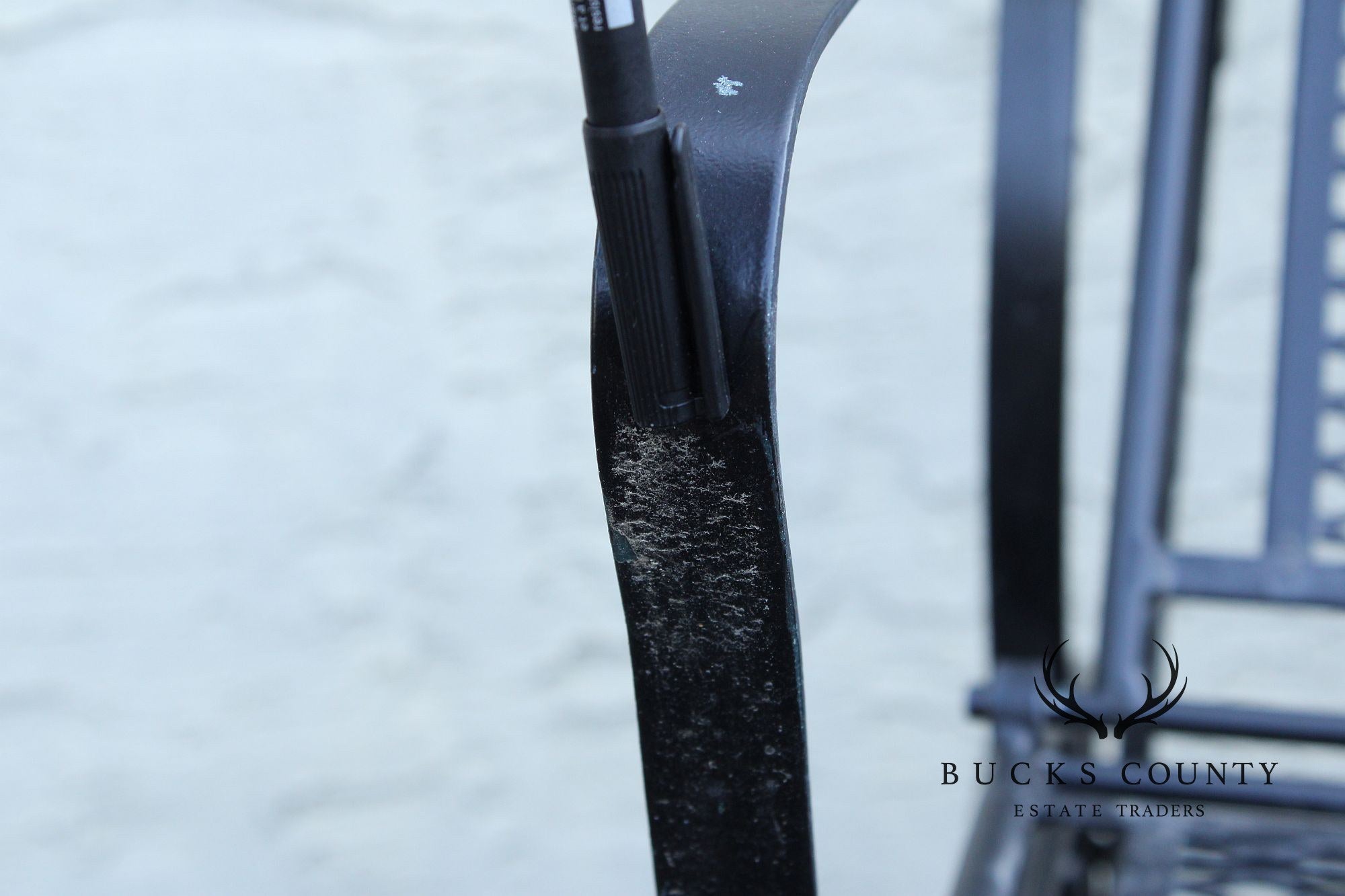 Vintage Wrought Iron Outdoor Patio Chaise Lounge