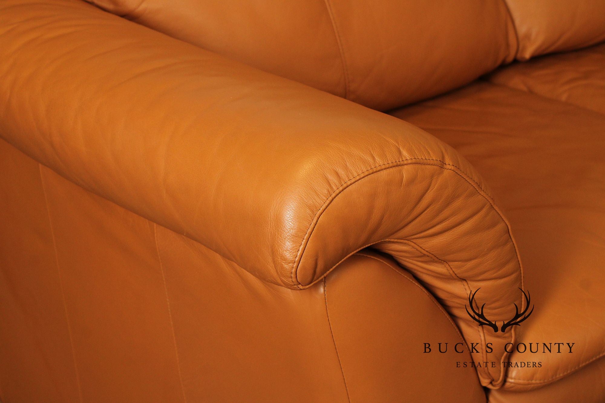 Post Modern Three-Seat Italian Leather 'Sonora' Sofa