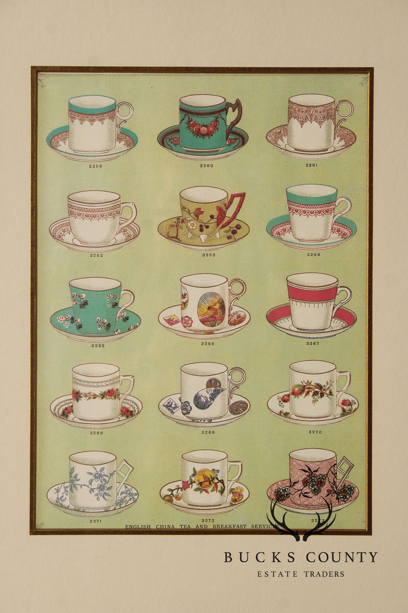 English China Tea and Breakfast Services Framed Print