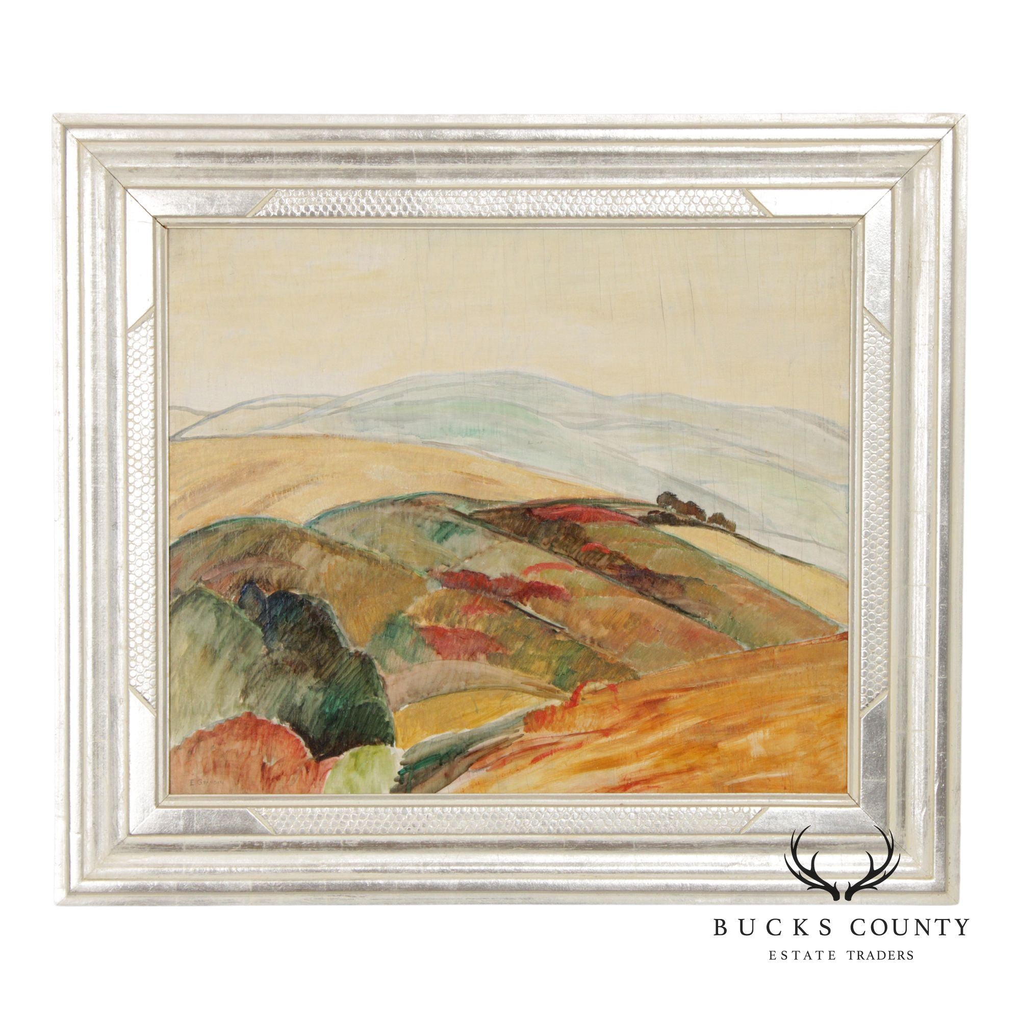 Elizabeth Grandin Oil on Board Landscape