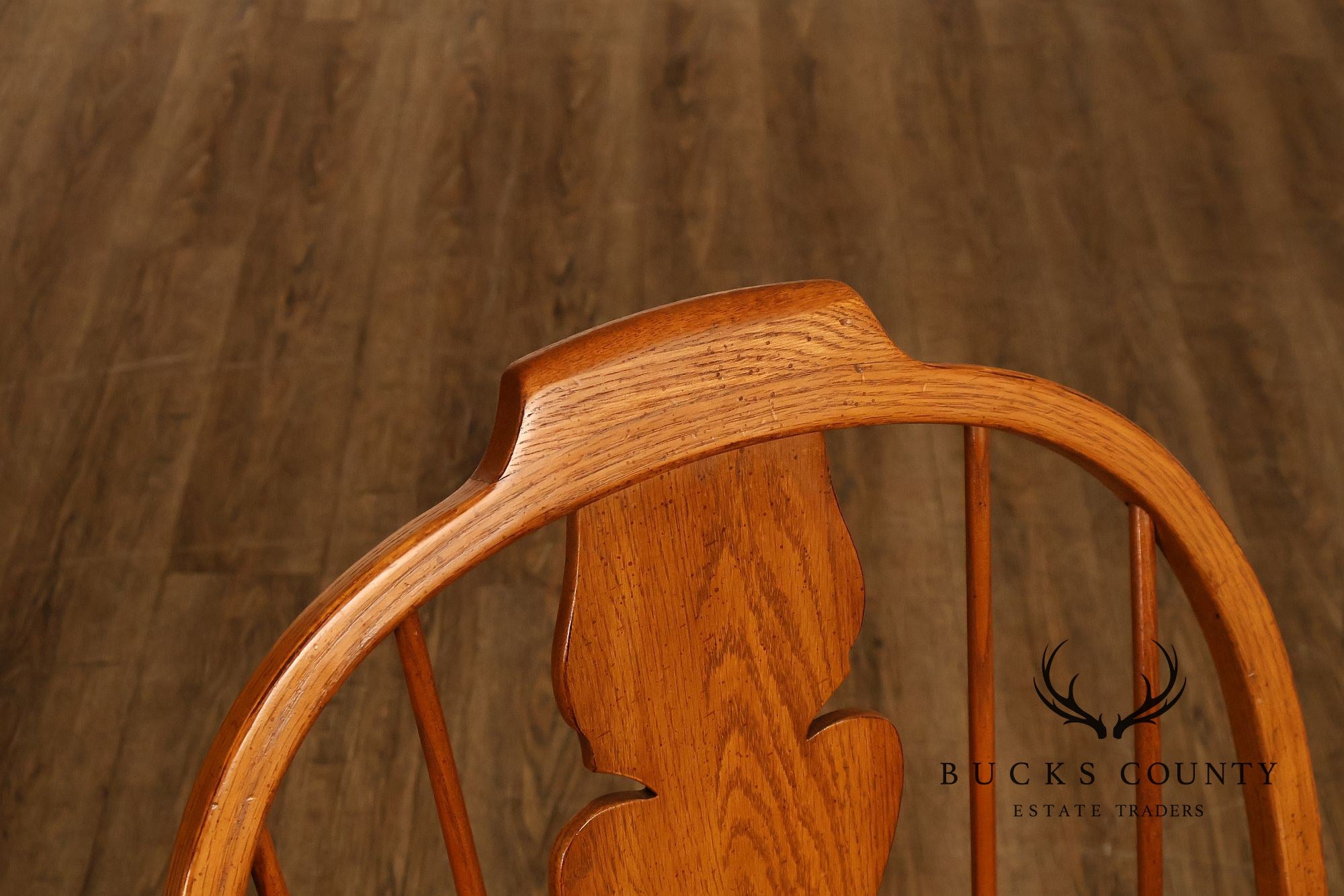 Virginia House Set of Four Oak Windsor Dining Chairs