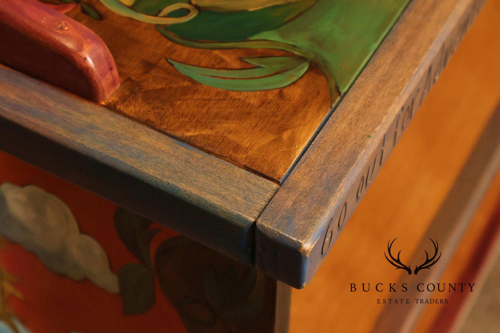 Sticks Artisan Hand Painted Open Bookcase