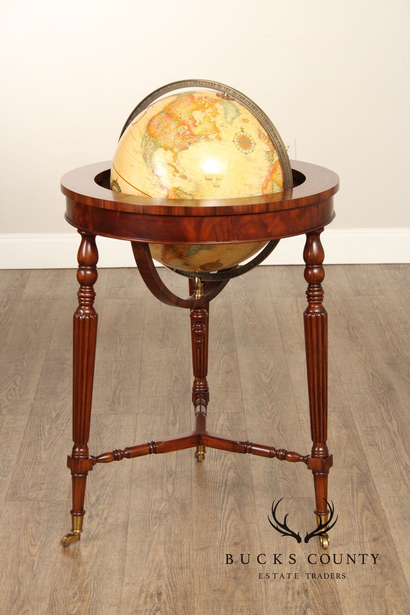 Maitland Smith Regency Style Globe on Stand