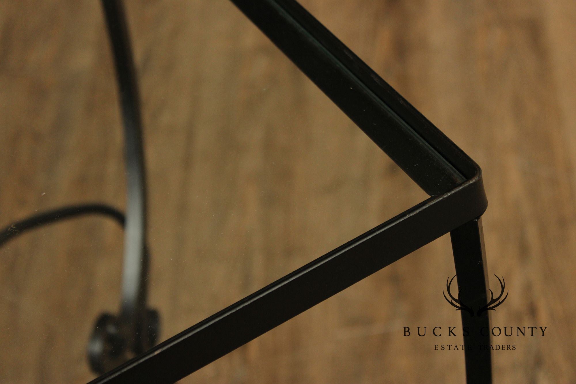 Salterini Style Wrought Iron & Glass Rectangular Console Table