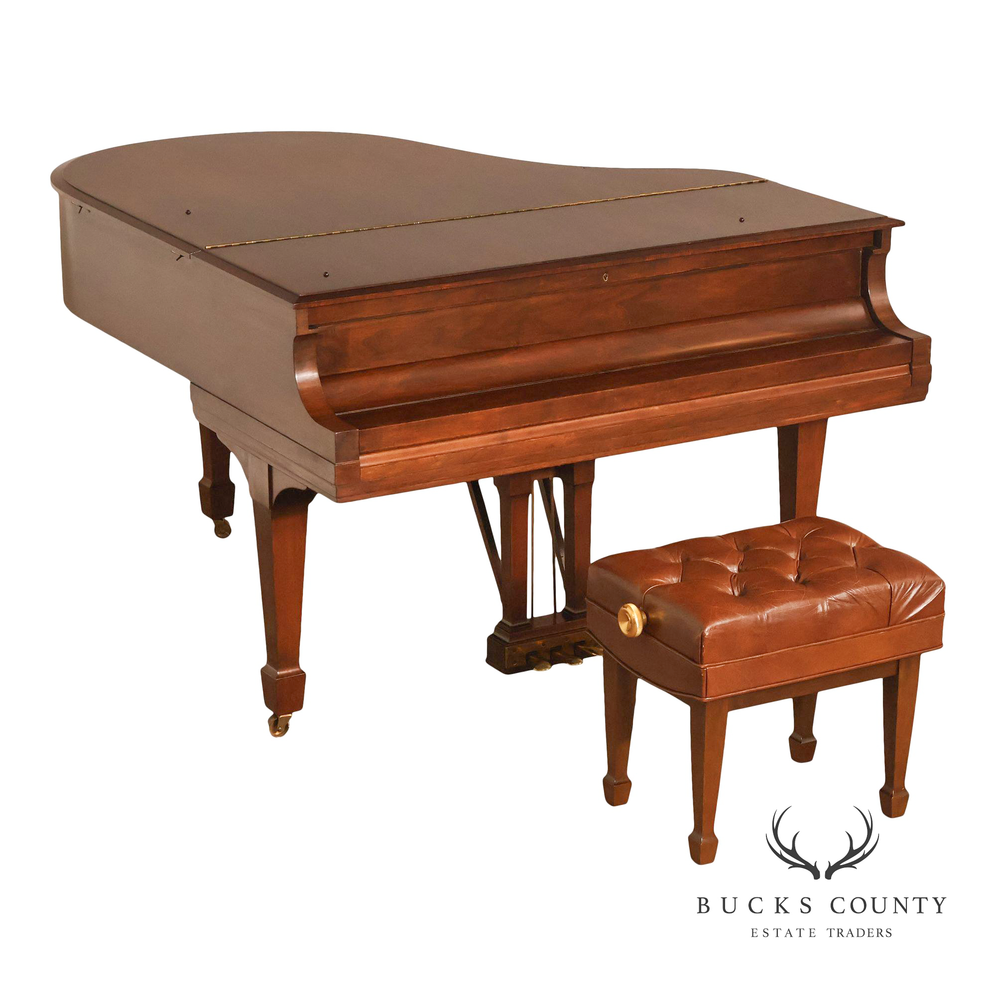 1929 Steinway & Sons Model M Vintage Walnut Grand Piano With Bench