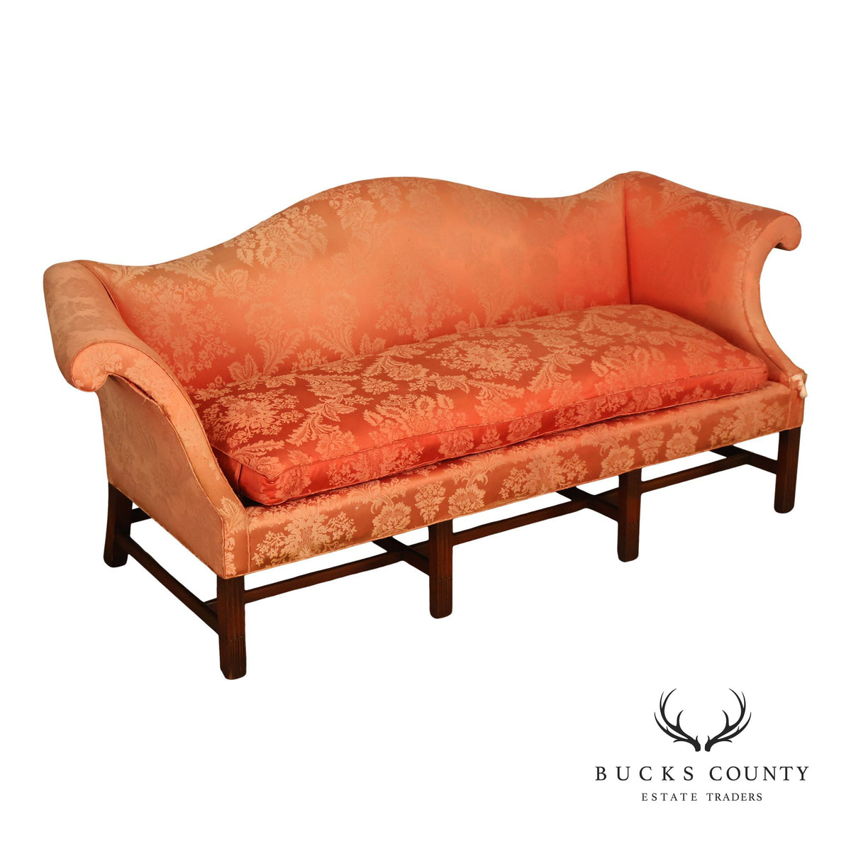 Southwood Chippendale Style Mahogany Camelback Sofa