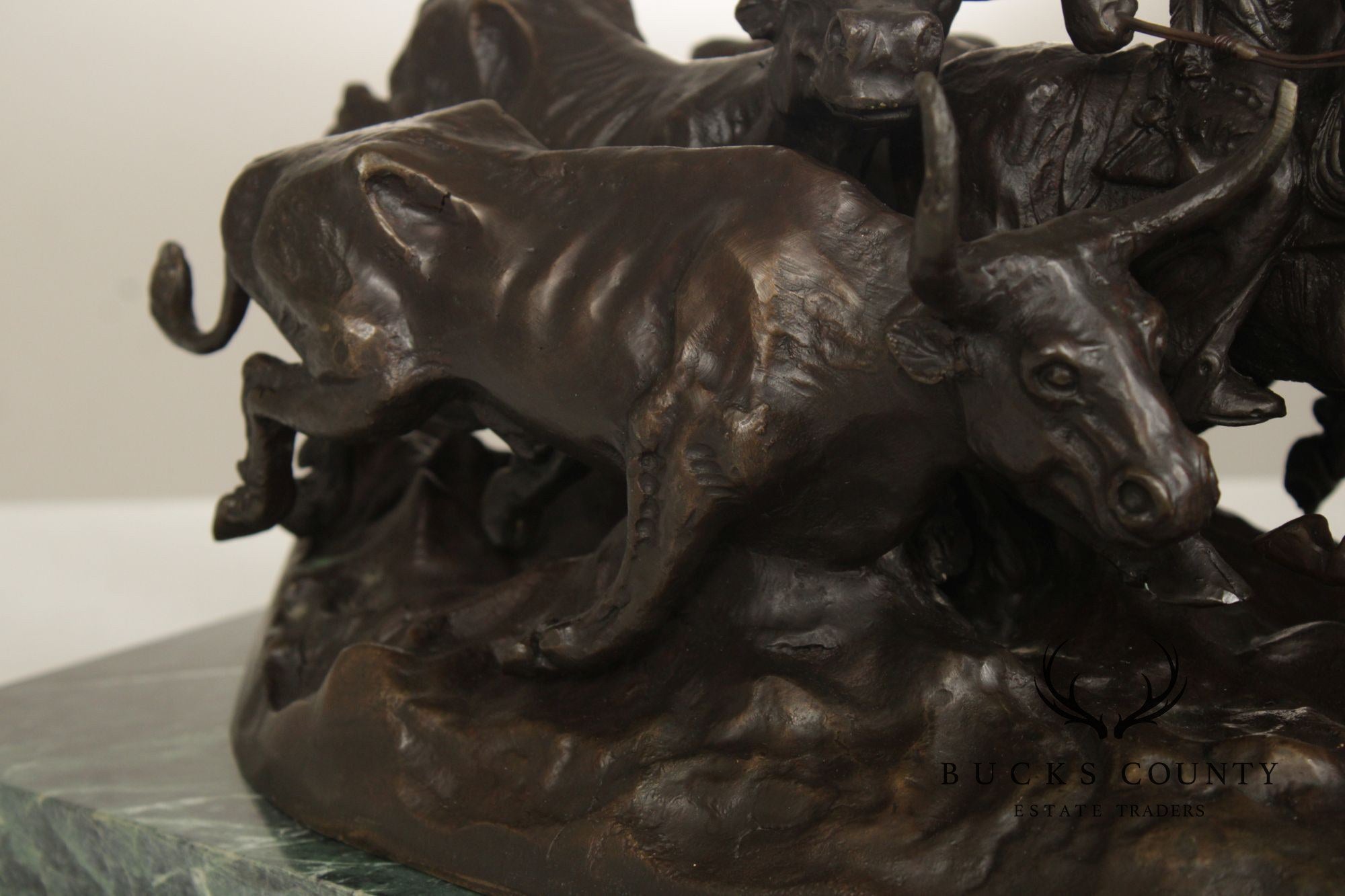 Frederic Remington Bronze Statue, 'Stampede'