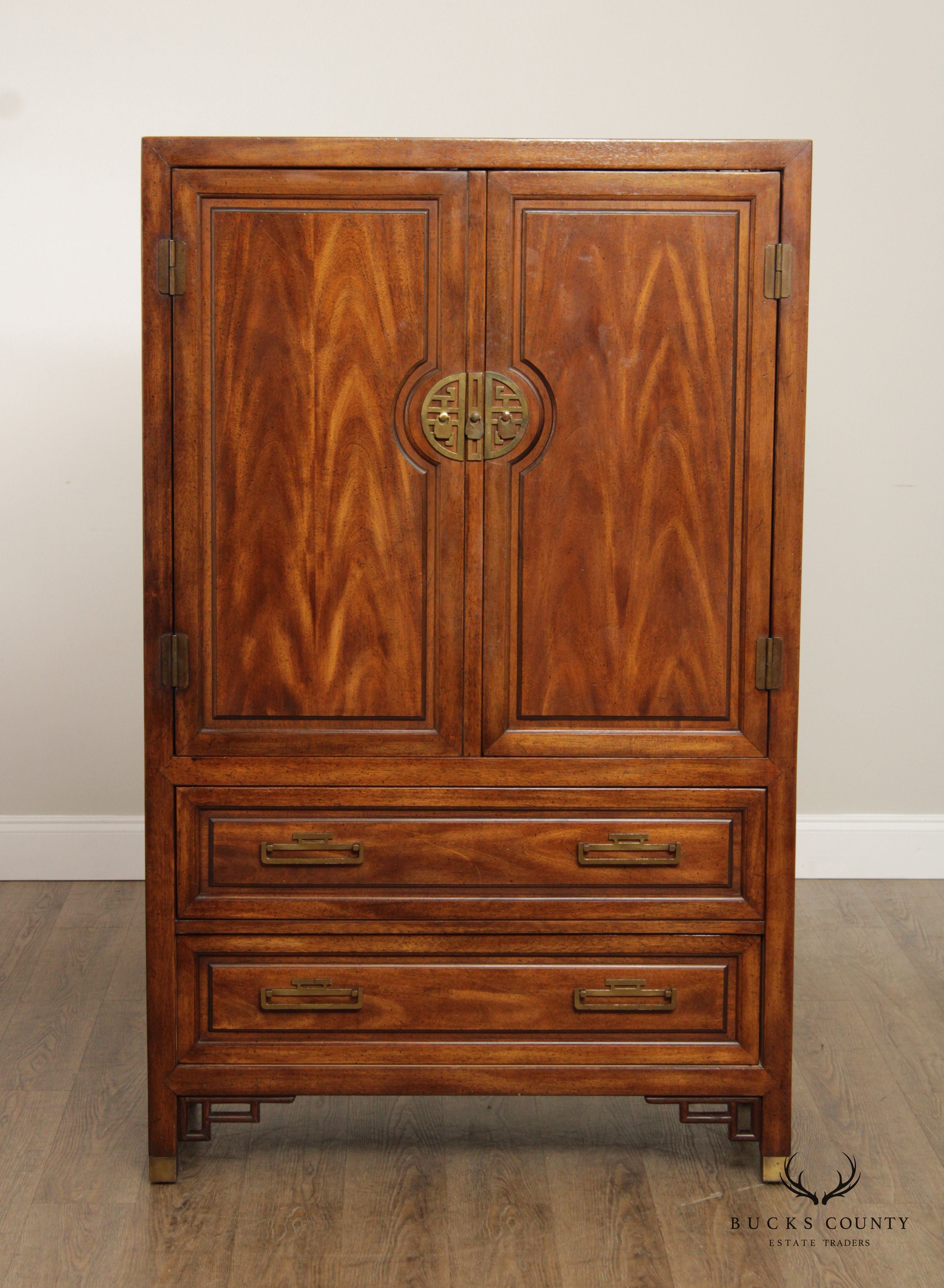 Century Furniture Chinoserie Mahogany Armoire