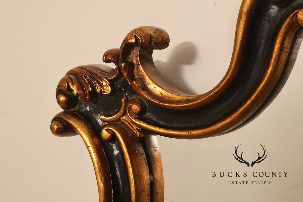 Rococo Style Large Carved Giltwood Wall Mirror